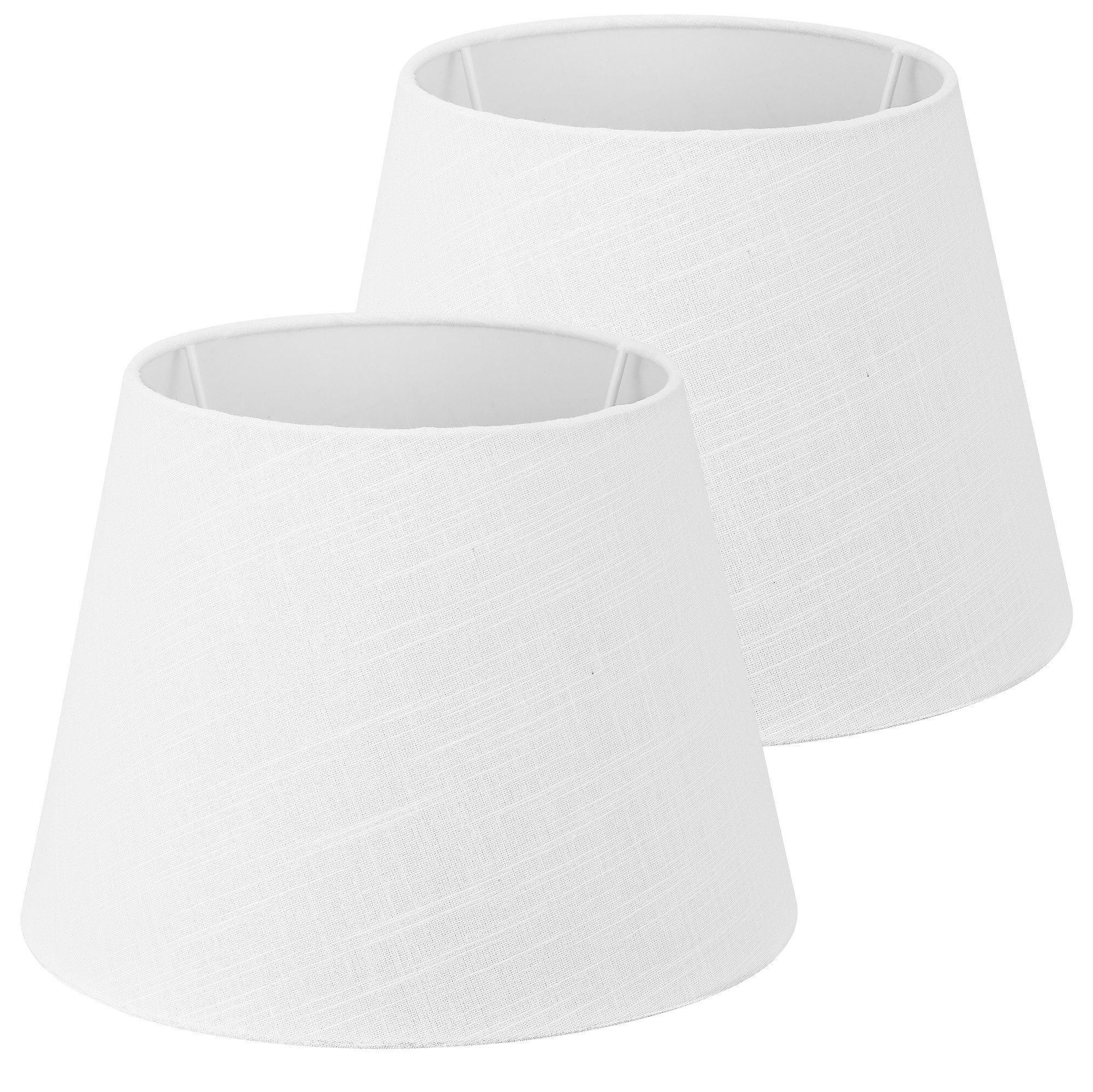 Navaris Lampenschirm 2x Lampenschirm aus Leinen 2er Pack E27 Lampen Schirm günstig online kaufen