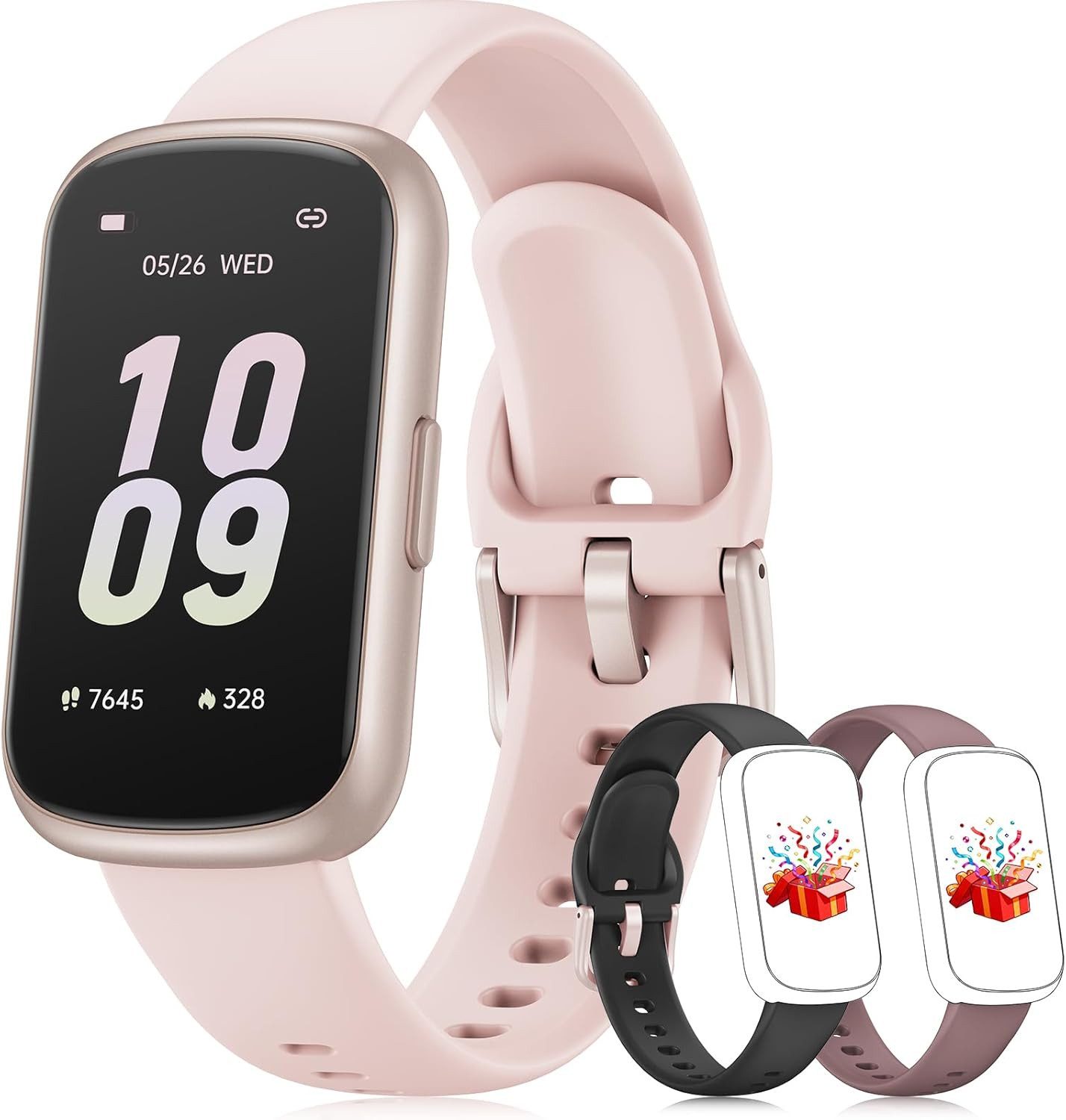 BOALZETD Damen"s Herren"s Fitness & Herzfrequenz Tracker mit SpO2 Schlafmonitor Smartwatch (1.47 Zoll, Android/iOS), IP68 Wasserdicht, Aktivitätstracking & personalisierte Zifferblätter