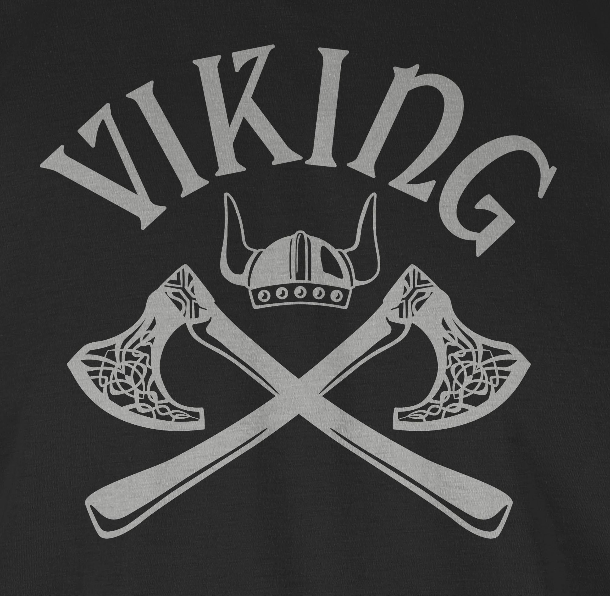 Walhall T-Shirt Wikinger Wikinger Viking Schwarz Walhalla Herren 01 Odin Streitaxt Nordmänner Shirtracer &