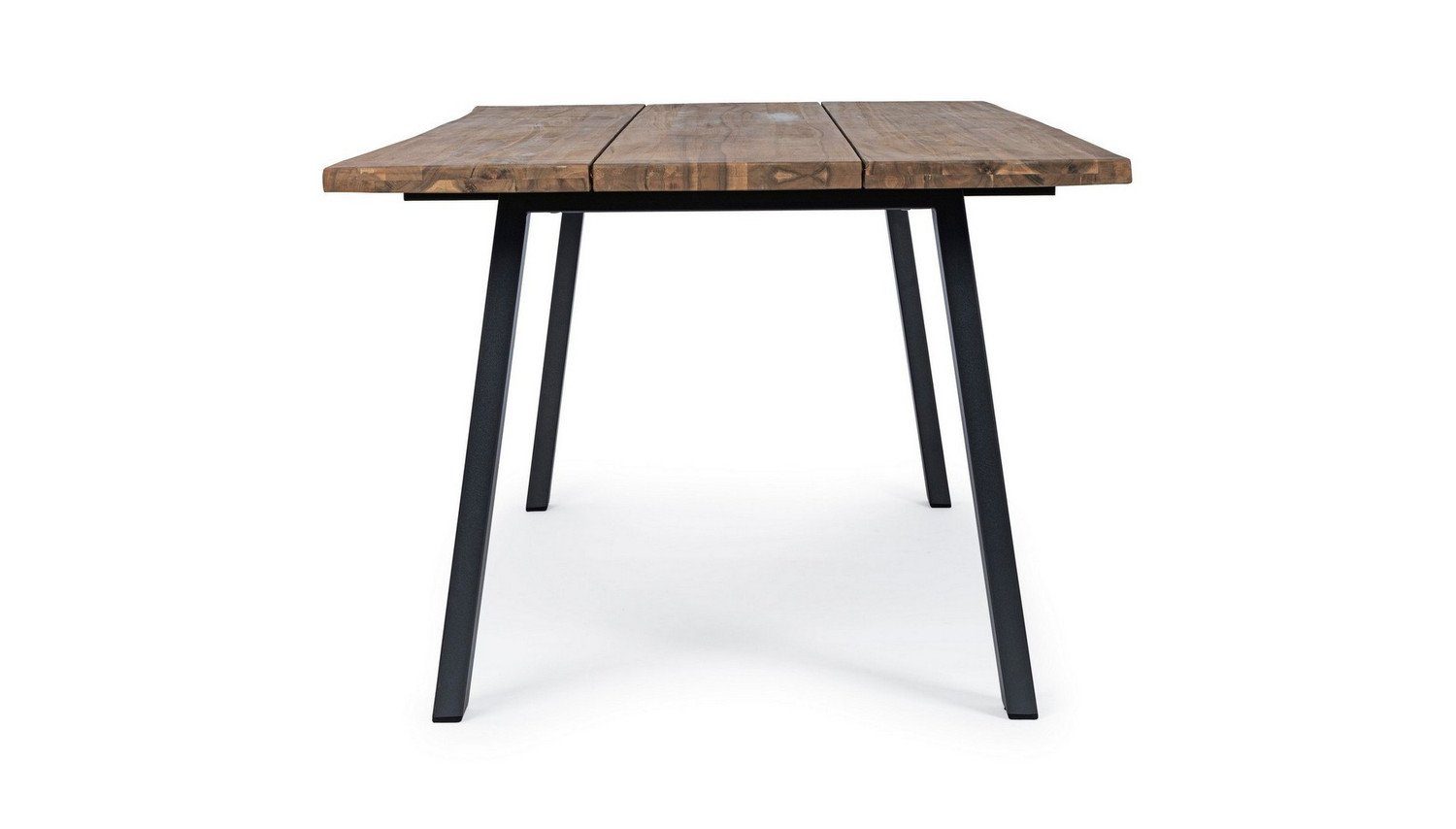 Natur24 Esstisch Tisch aus Oslo 76cm x 90 Akazienholz x 160 Metall mit Beingestell