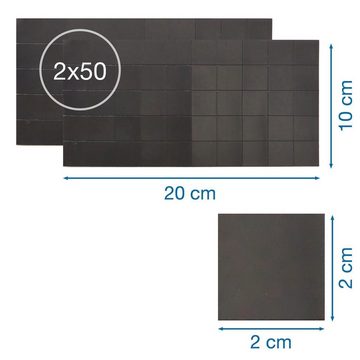 OfficeTree Magnet 2 x 50 Magnetplättchen 20 x 20 mm, für sichere Magnetisierung von Plakaten