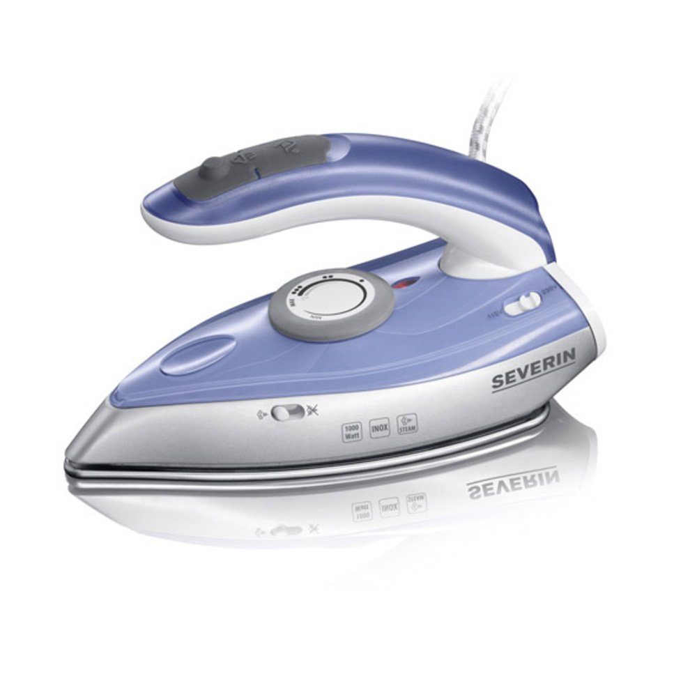 Severin Dampfbügeleisen Severin BA 3234 Reisebügeleisen Silber-Blau 1000 W, 1000.00 W