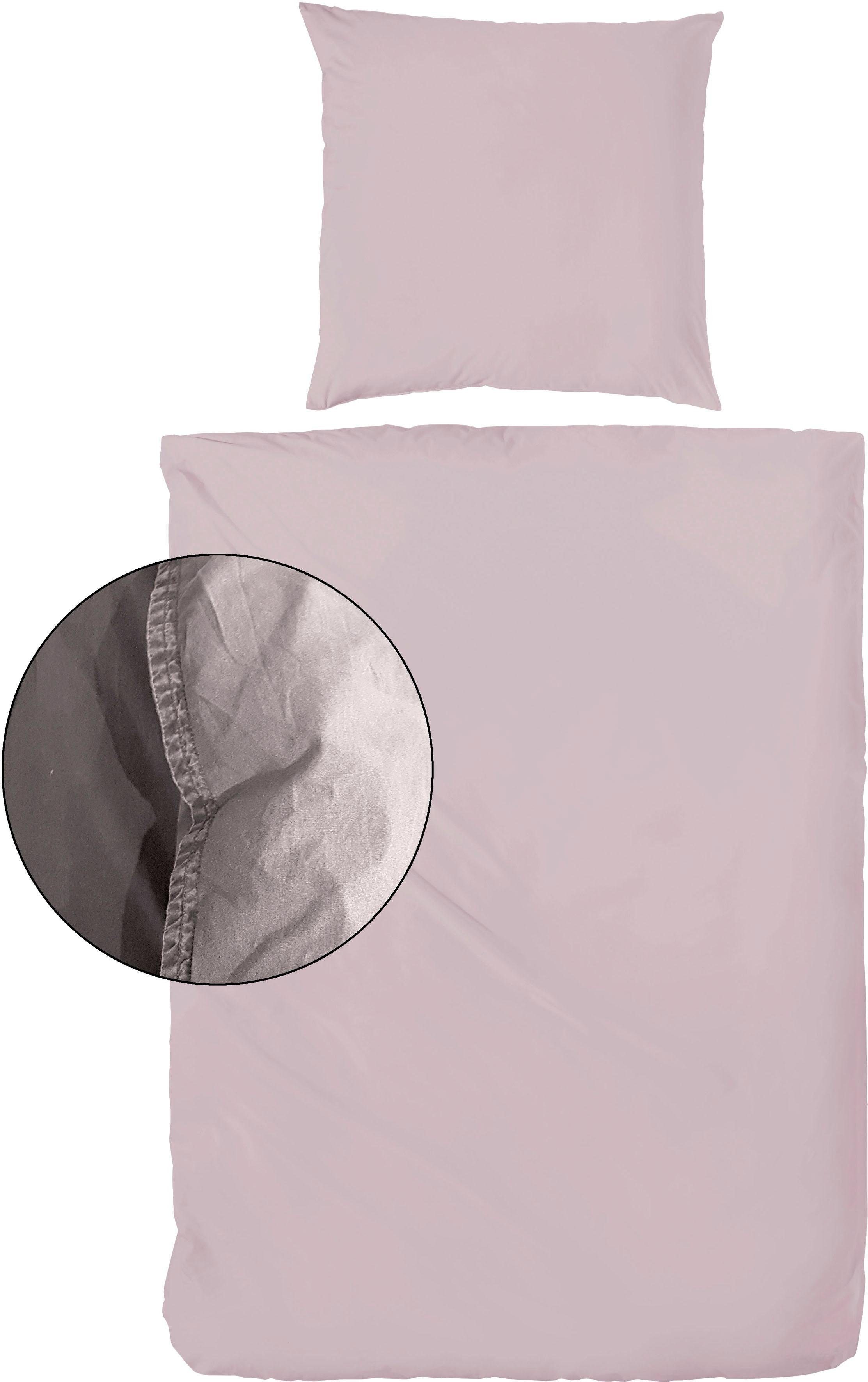 Bettwäsche Stone-Washed Renforcé, 200x200 Bettwäsche Primera, Baumwolle, 155x220 teilig, in Bettwäsche aus Gr. oder 135x200, feinem Knitterlook 2 cm, in rosa