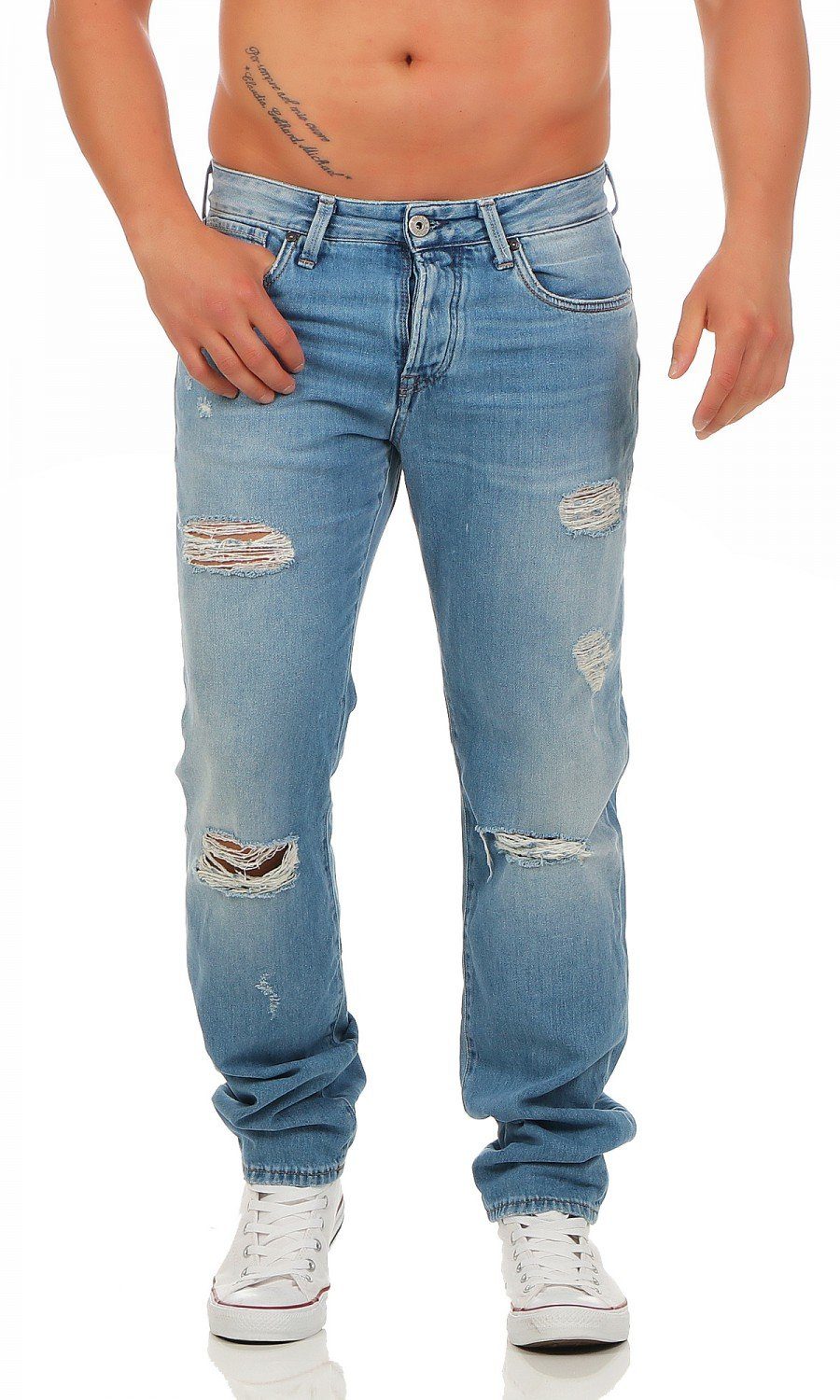 Jones Vintage Jack BL734 Jeans Mike Jack & Comfort-fit-Jeans Jones Fit Herren Comfort &