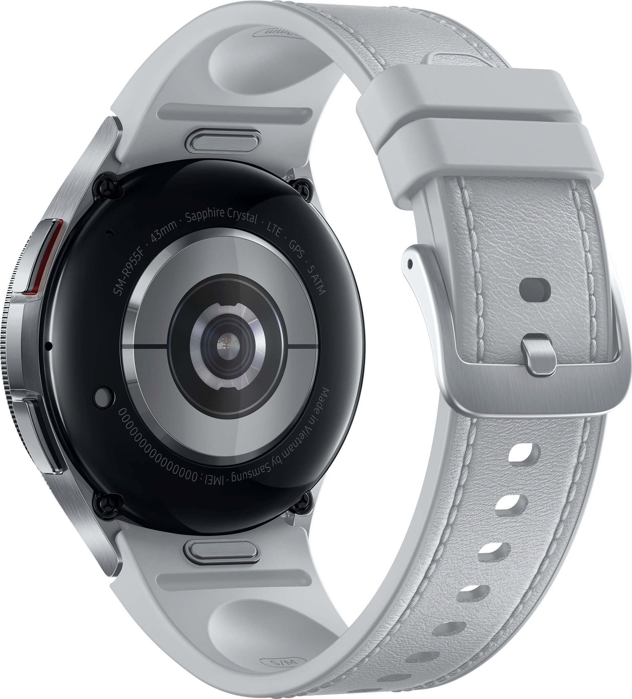 Samsung Galaxy by silber 6 | Smartwatch 43mm OS Wear LTE silber Classic cm/1,3 Zoll, Samsung) (3,33 Watch
