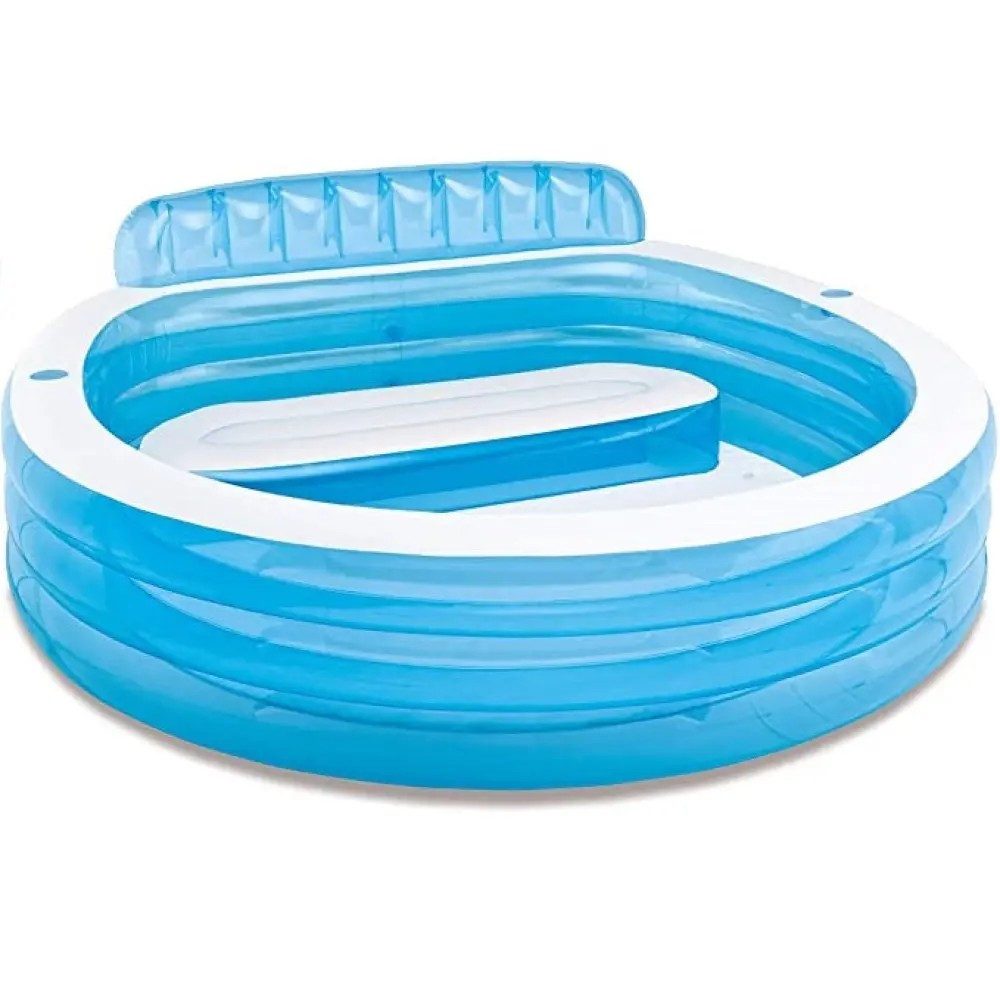 Sport-Knight® Schwimmbecken Luxus Pool Lounge, aufblasbar, Rückenlehne, Sitzbank, Getränkehalter