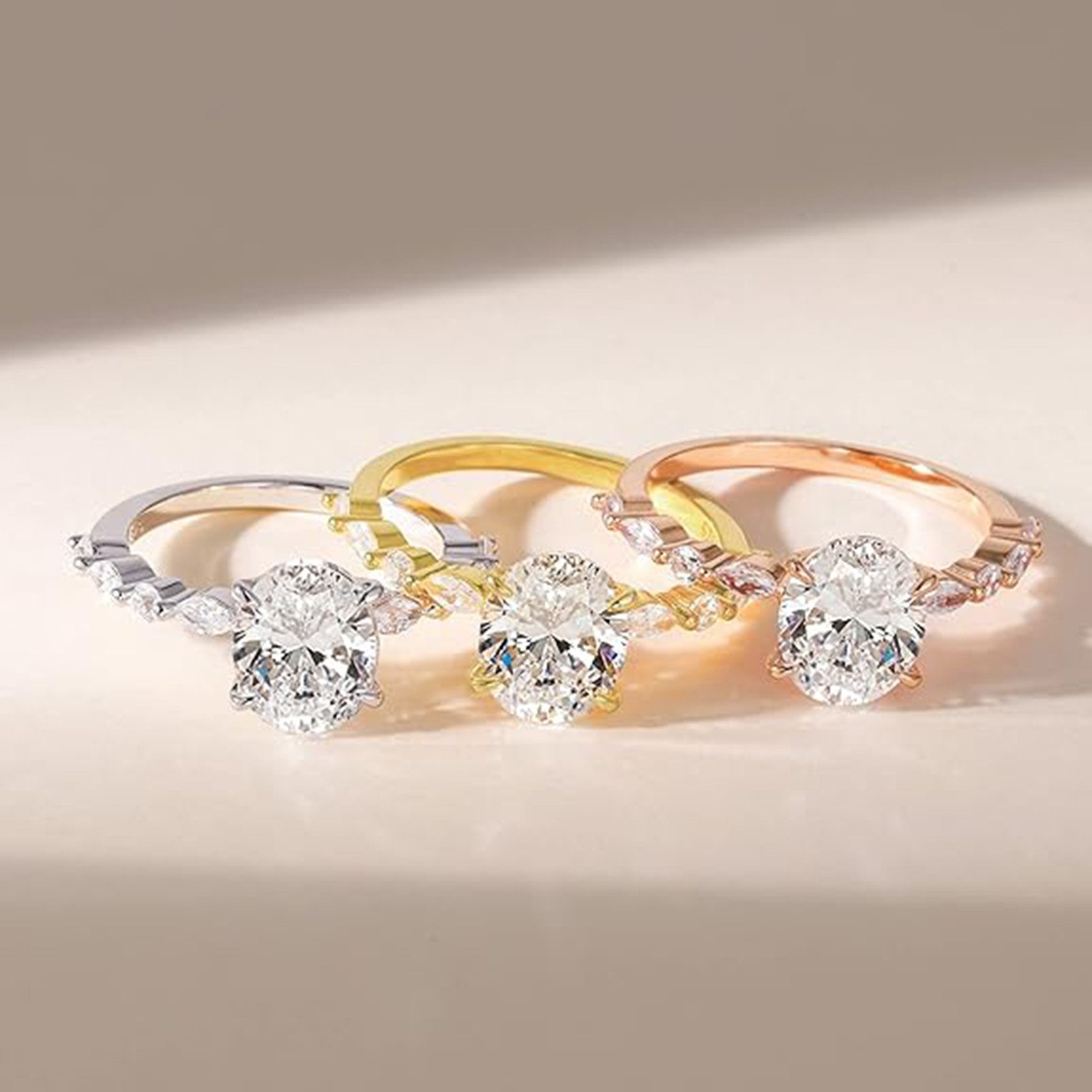 Jumpeak Diamantring 1,5ct E VS1 Vierzackiger Labordiamantring, 14K Gold,Verlobungsring, Kommunion Geschenk,Jubiläumsring,Hochzeitsgeschenk,Geburtstag