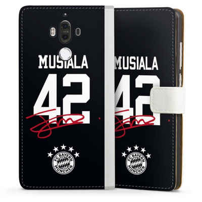 DeinDesign Handyhülle »Jamal Musiala FC Bayern München Fanartikel Musiala 42«, Huawei Mate 9 Hülle Handy Flip Case Wallet Cover Handytasche Leder