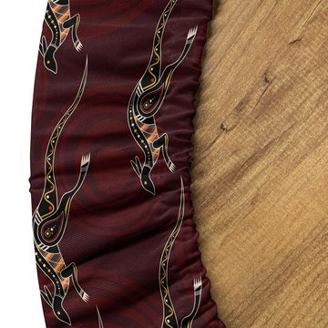 Abakuhaus Tischdecke Rundum-elastische Stofftischdecke, Aboriginal Zentangle Kangaroo