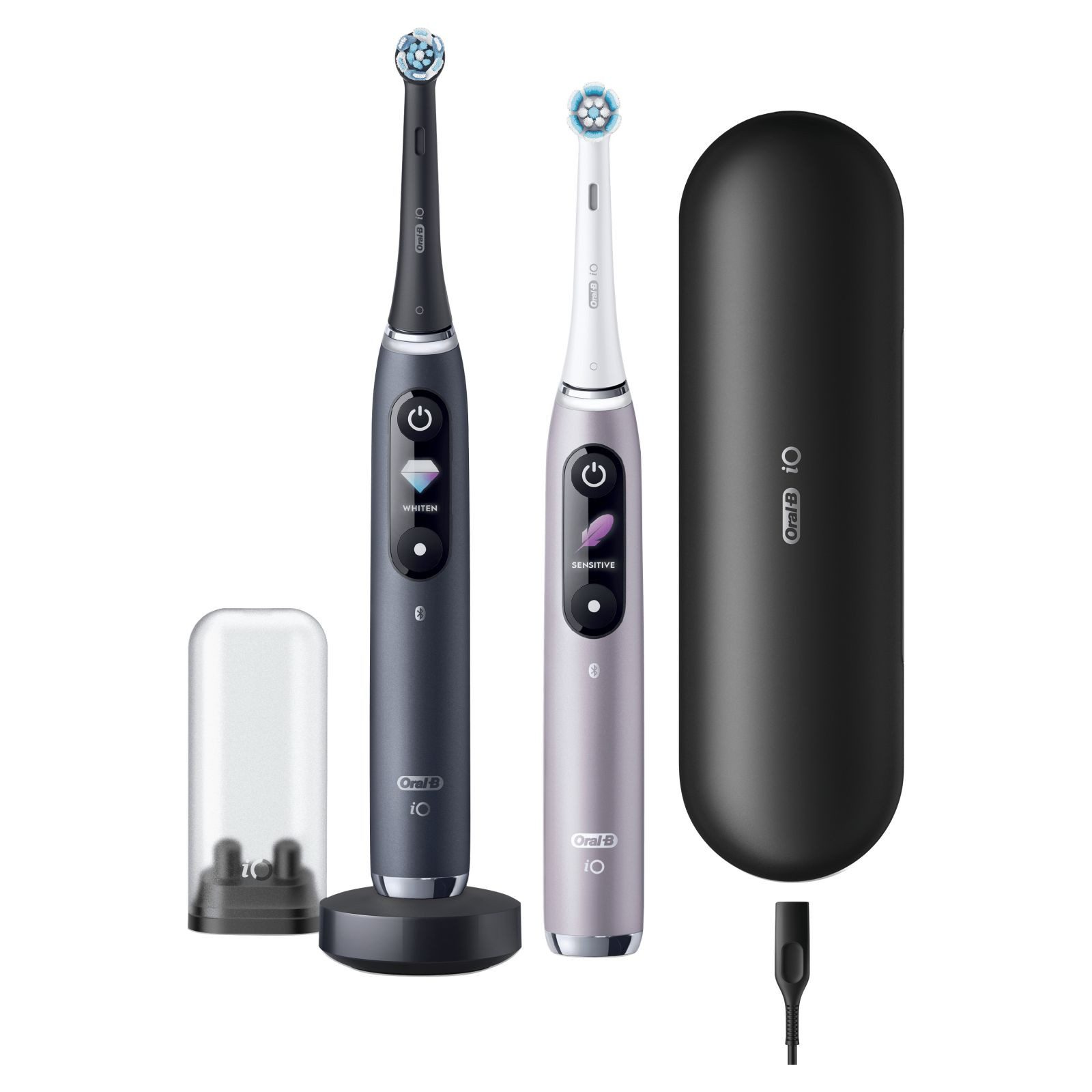 Braun Elektrische Zahnbürste Oral-B iO Series 9 Duo Black Onyx/Rose Quartz Zahnbürste