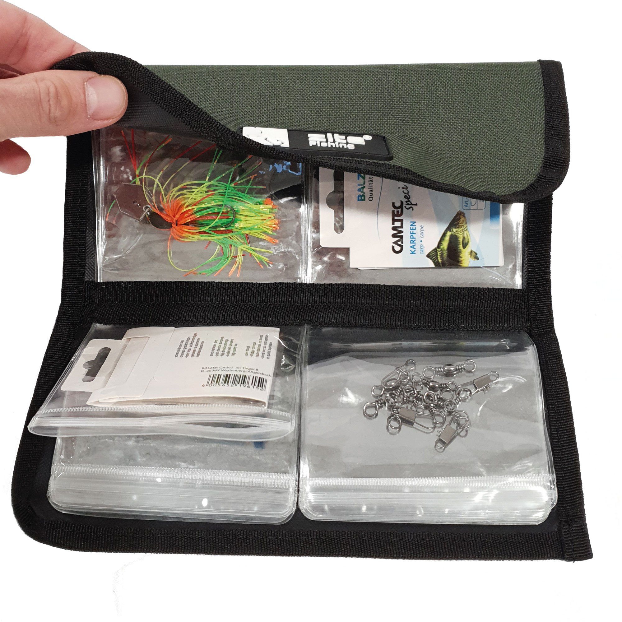 Zite Vorfachtasche 24,5x12cm - Praktische Hakentasche & Rig-Bag Angeln
