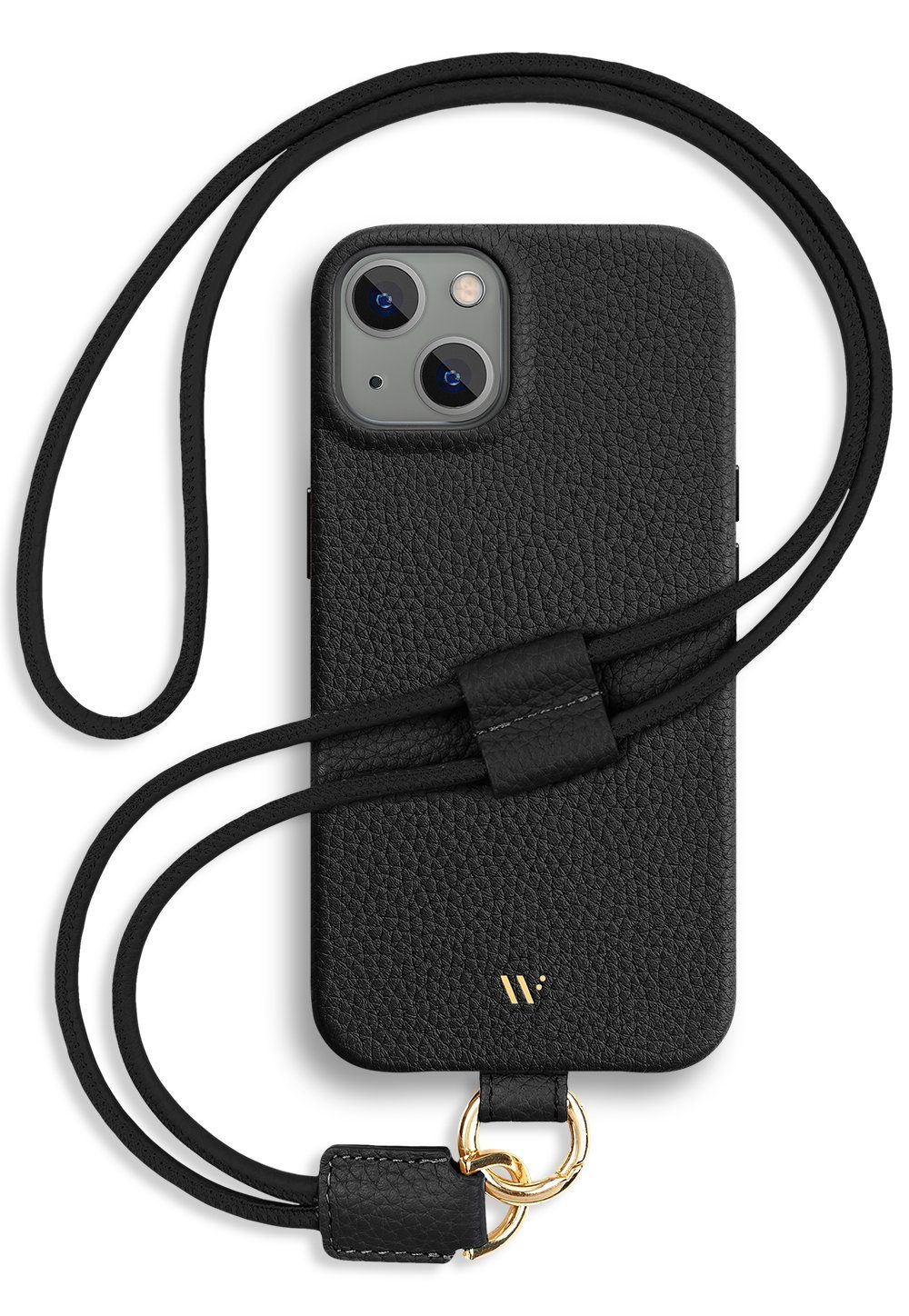 wiiuka Handykette skiin LOOP Hülle für iPhone 14 Plus, Handyhülle / Kette, Handgefertigt - Deutsches Leder, Premium Case