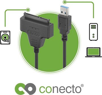 conecto conecto, USB 3.0 auf SATA Adapter, Konverter für 2.5 Zoll Festplatten/ USB-Kabel