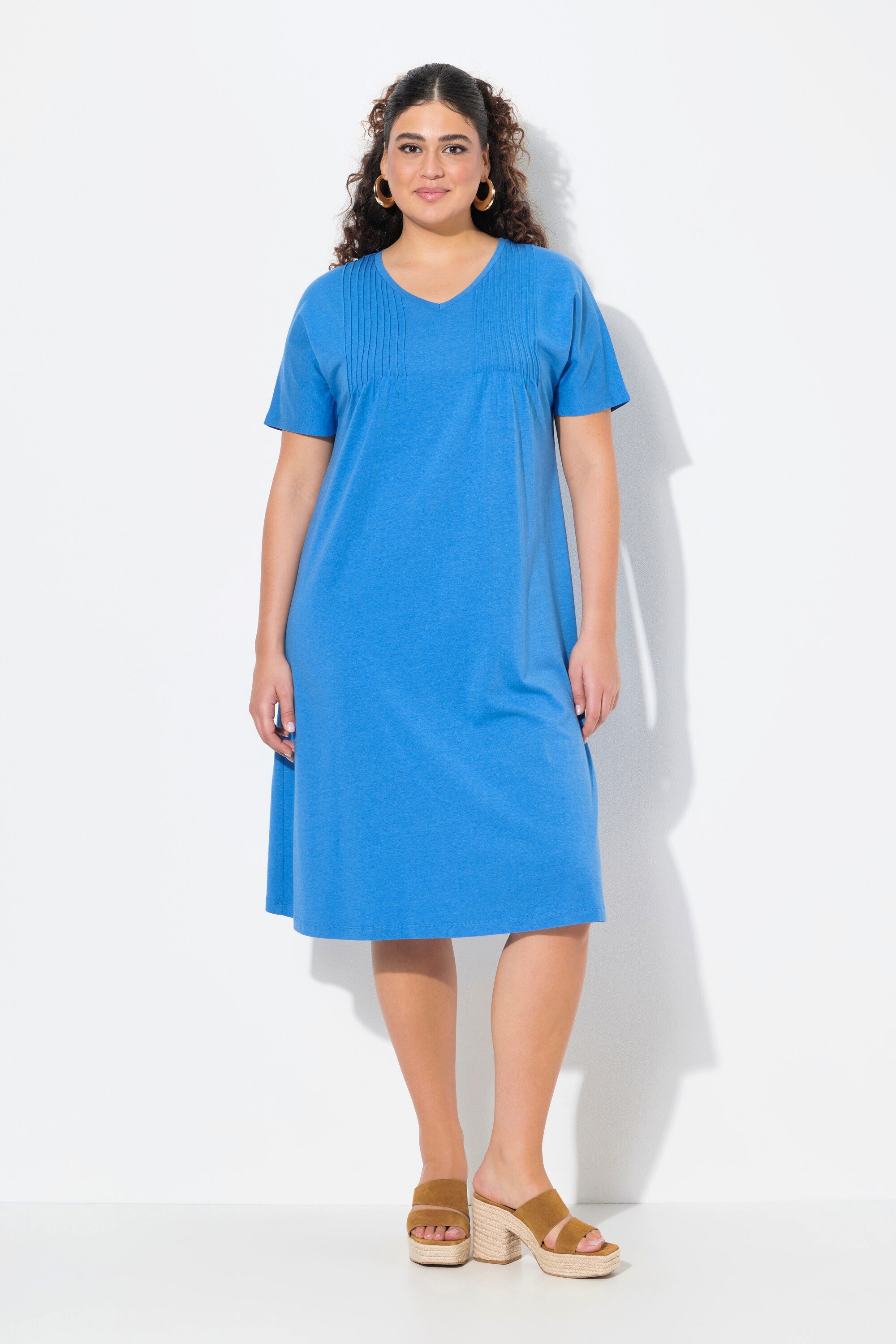 Ulla Popken Jerseykleid Jerseykleid Biesen A-Linie günstig online kaufen