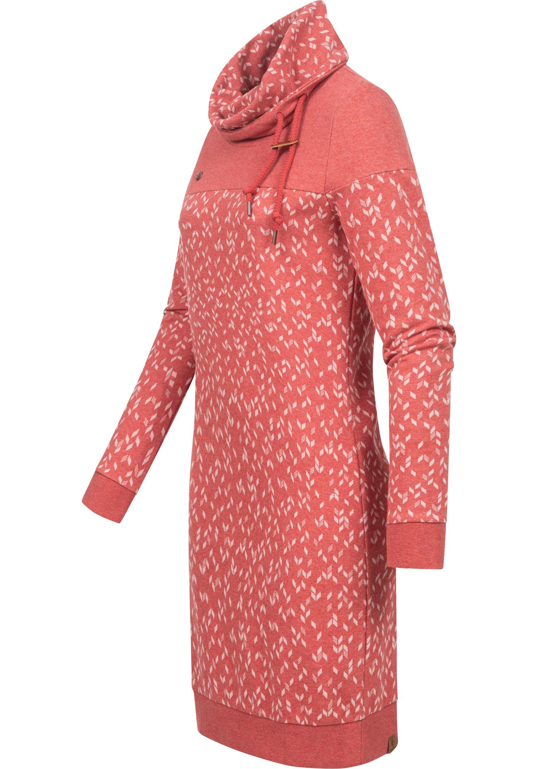 Ragwear Sweatkleid Chloe Dress stylisches Langarmkleid mit Ethnomuster