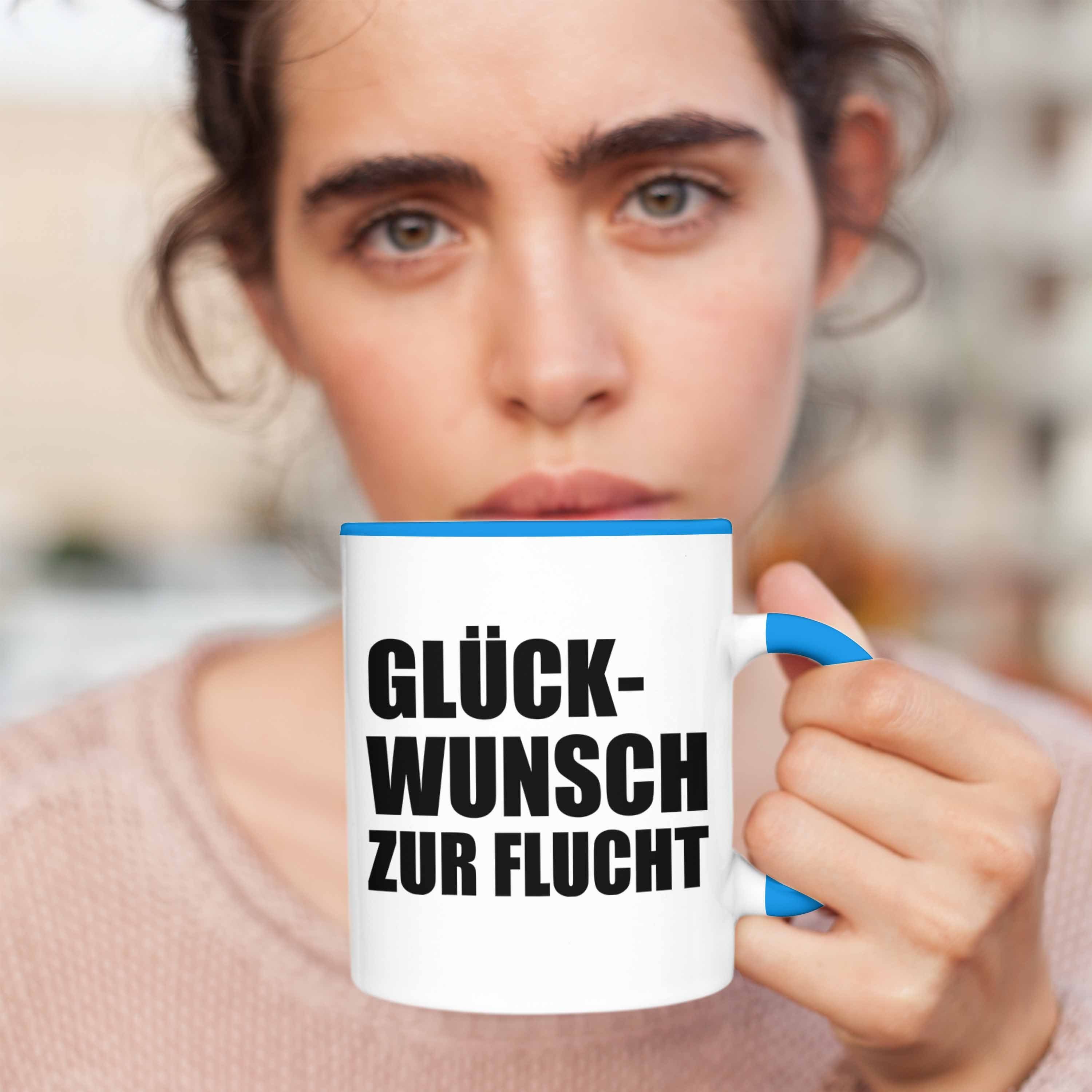 Sprüche Trendation Zur Jobwechsel Glückwunsch Abschiedsgeschenk Kollege Flucht Kaffeetasse Tasse Tasse Lustig Geschenk - Trendation Blau Kollegin
