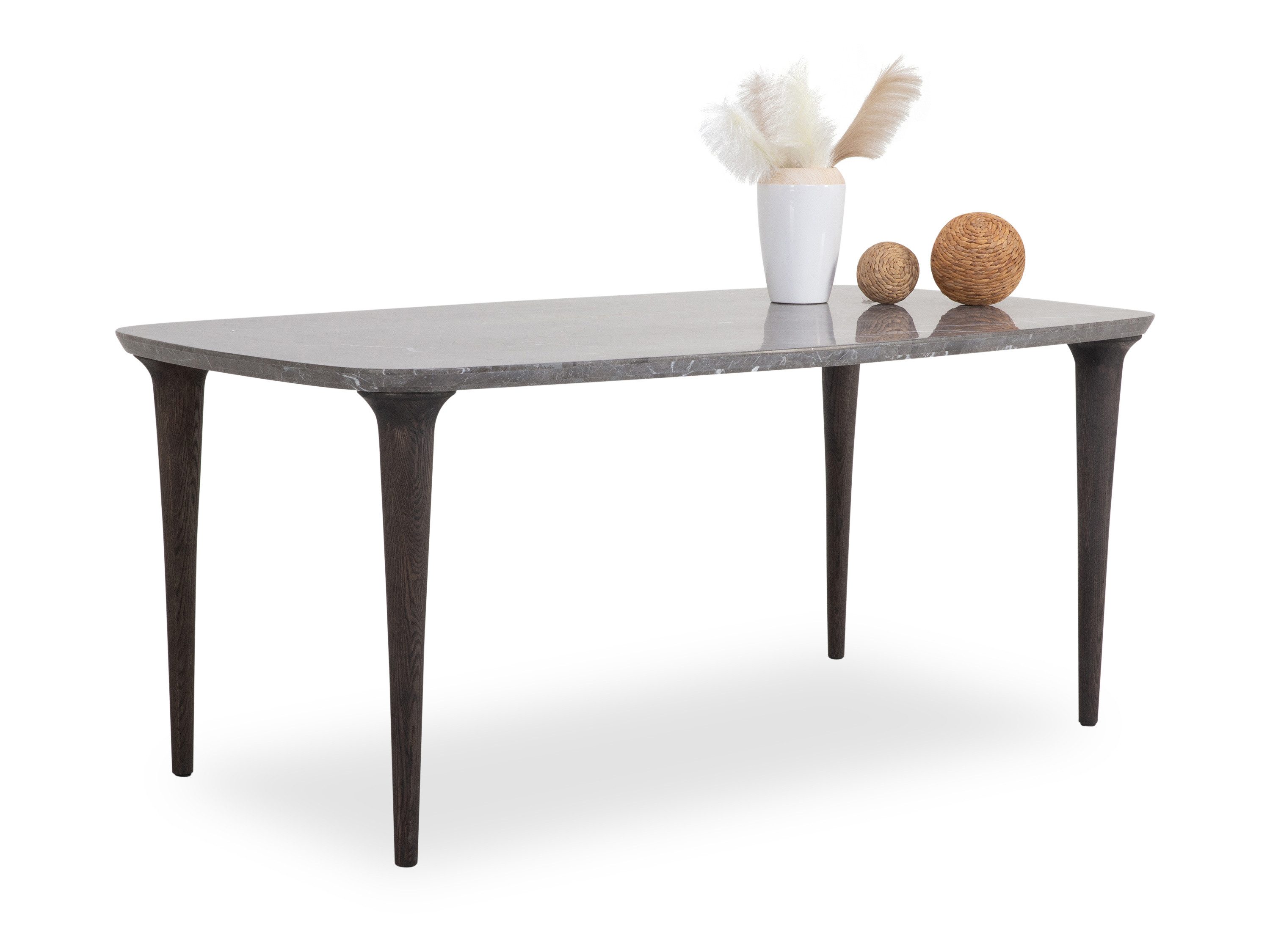SANSIBAR LIVING Esstisch Esstisch SANSIBAR TORNBY LBH 180x100x76 cm grau Esszimmertisch