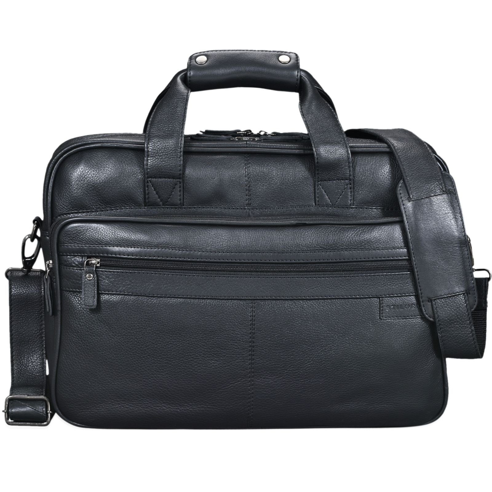 STILORD Laptoptasche "Atlantis" Leder Aktentasche groß