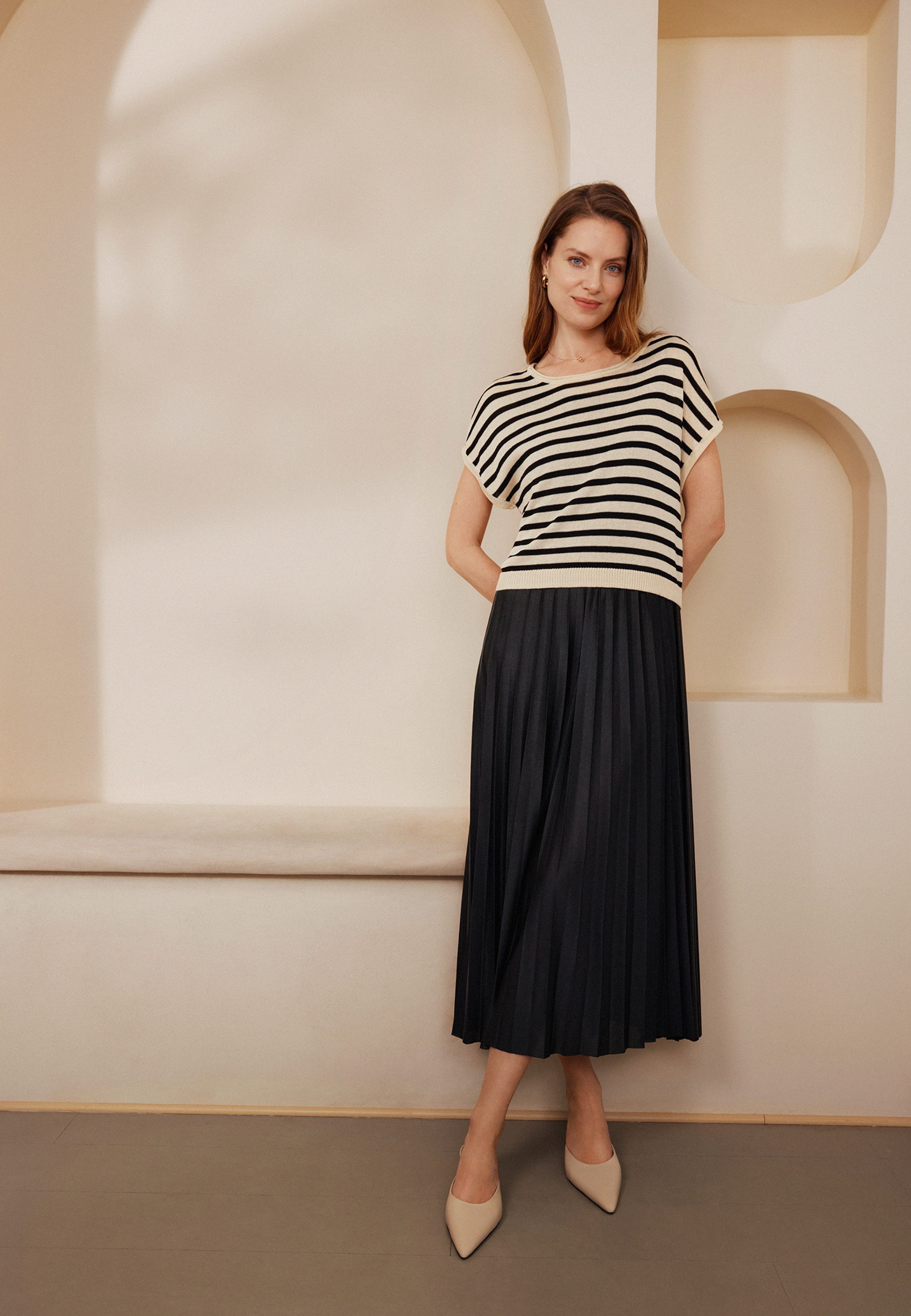 Vera Mont Druckkleid Damen zweiteilig Materialmix
