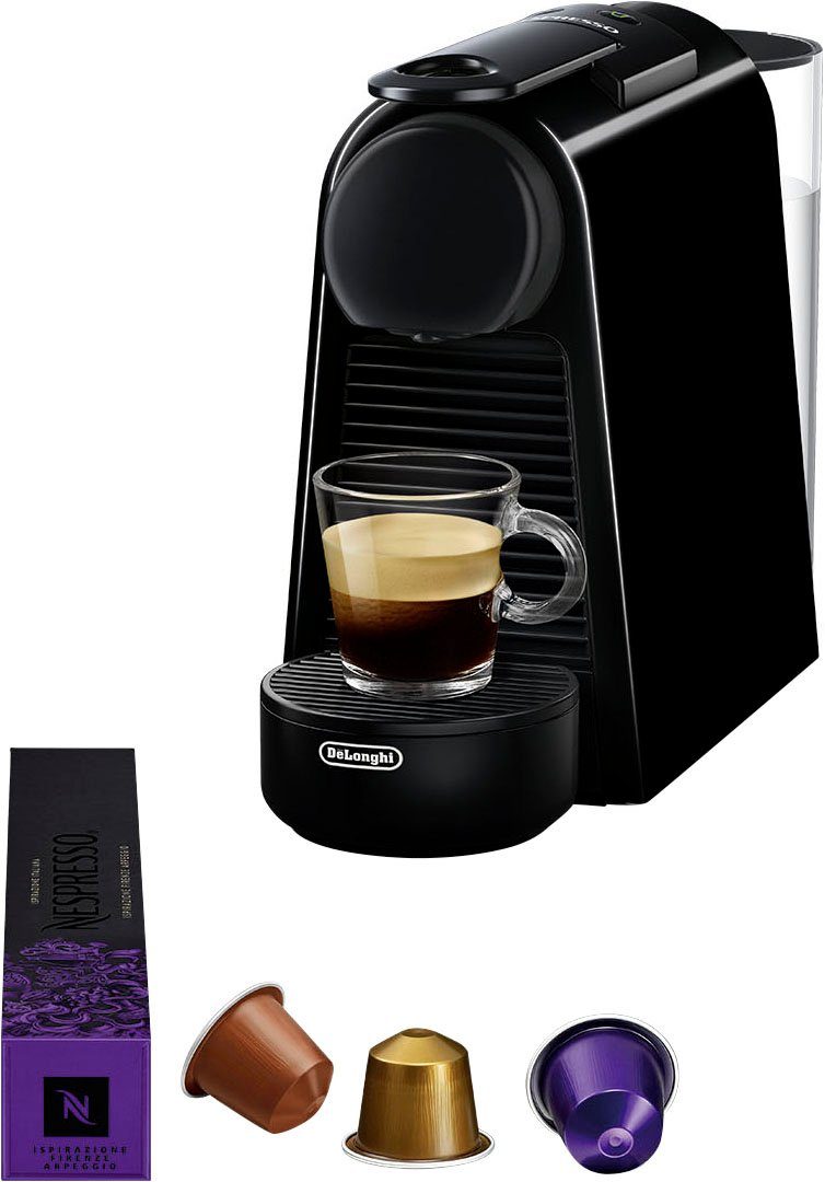 NESPRESSO Kapselmaschine Essenza Mini EN85.B von DeLonghi, Black, inkl. Willkommenspaket mit 7 Kapseln