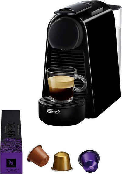 Nespresso Kapselmaschine Essenza Mini EN85.B von DeLonghi, Black, inkl. Willkommenspaket mit 7 Kapseln