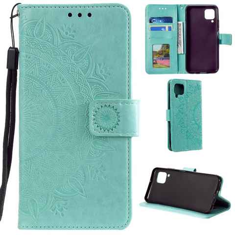 CoverKingz Handyhülle Huawei P40 Lite Handy Hülle Flip Case Cover Handytasche Bumper, Klapphülle Schutzhülle mit Kartenfach Schutztasche Motiv Mandala