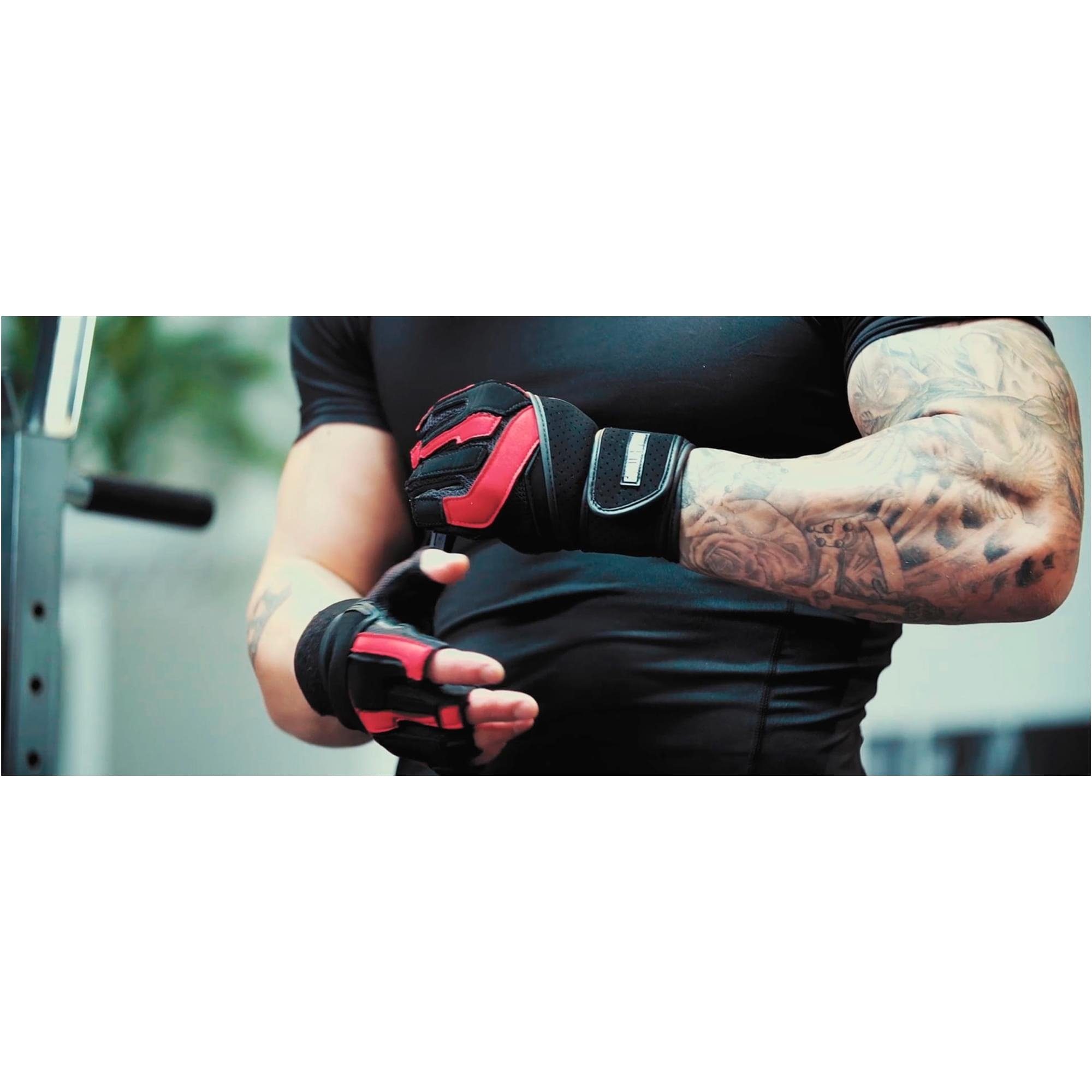 Trainingshandschuhe - mit Leder, SPORTS Sporthandschuhe Handgelenkstütze, GORILLA Fitness Handschuhe