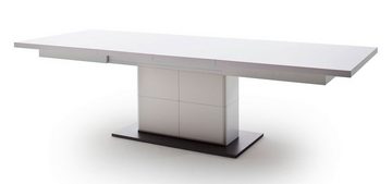 MCA furniture Esstisch Esstisch Säulentisch Amora, ausziehbar, 180(280)x100, weiß matt (No-Set)