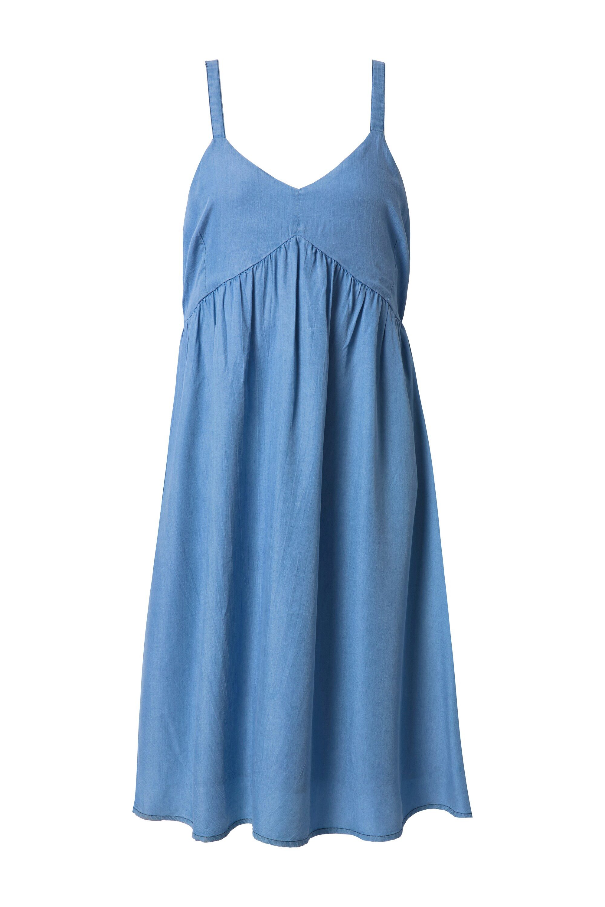 Midikleid Midikleid ärmelloser A-Shape Lyocell Jeanslook