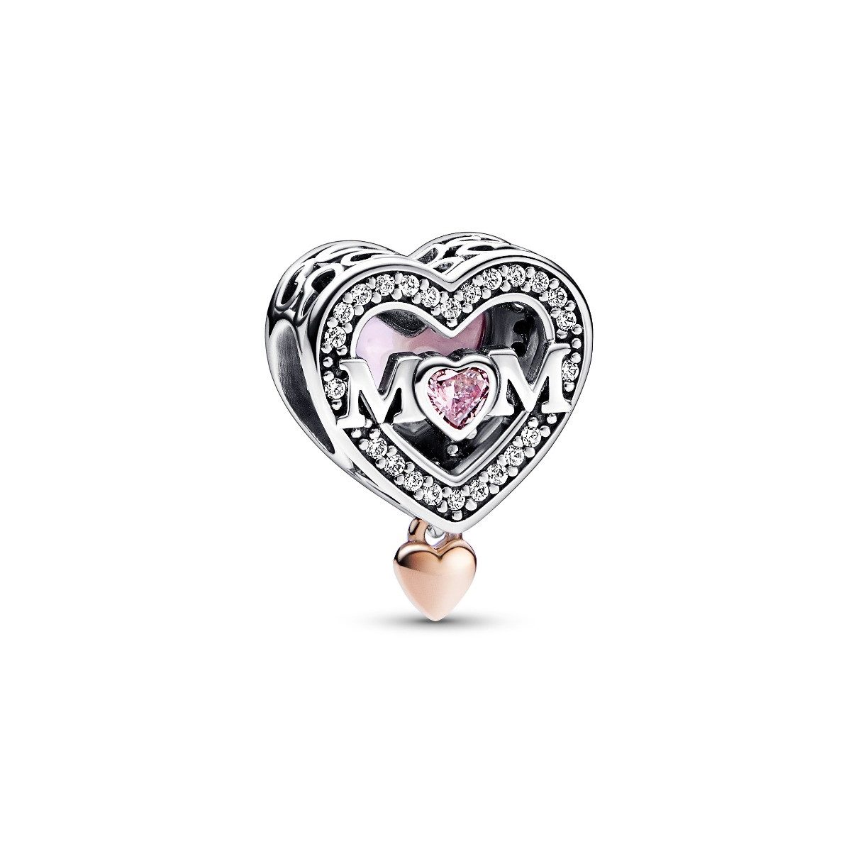 Pandora Charm-Einhänger 782653C01 Charm Damen Offen Gearbeitetes Mum & Herz günstig online kaufen