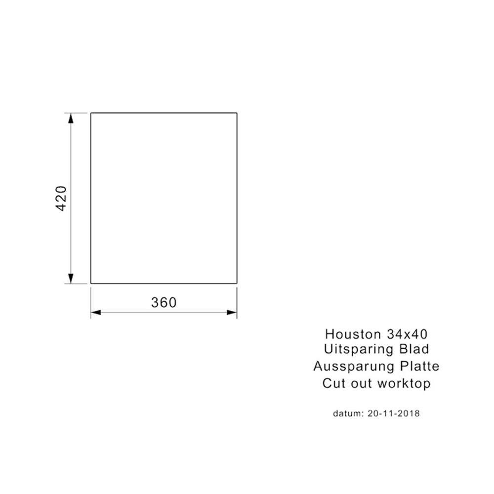 REGINOX Edelstahlspüle Reginox Einbaubecken Houston 34x40 cm 38/44 poliert, Edelstahl
