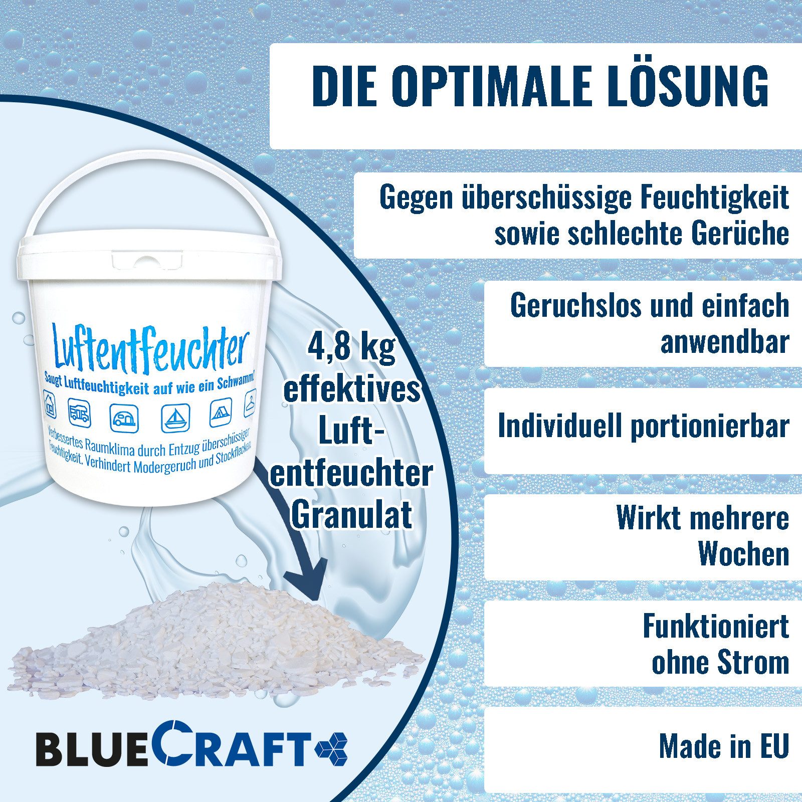 BlueCraft Luftentfeuchter Nachfüllpack Granulat 2x 4,8 kg in 5 L Nachfüll-E günstig online kaufen