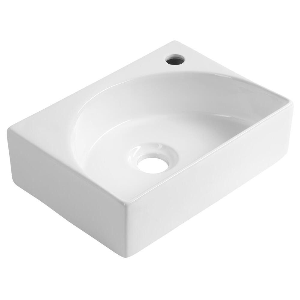 HAK Waschtisch RUBIC Keramik Waschtisch 34x25cm, Weiß (1-St)