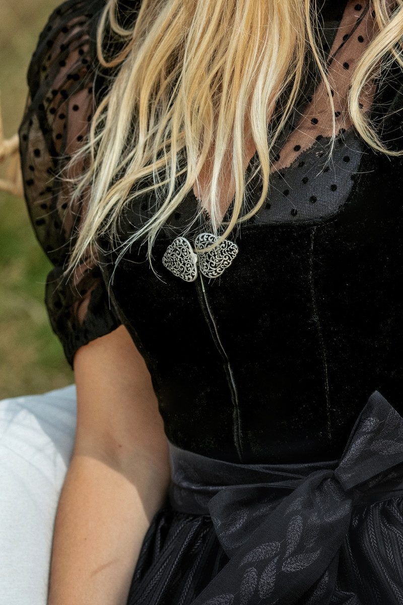 MarJo Dirndl Samt Dirndl 2tlg. - MÖNCHSROTH - schwarz günstig online kaufen