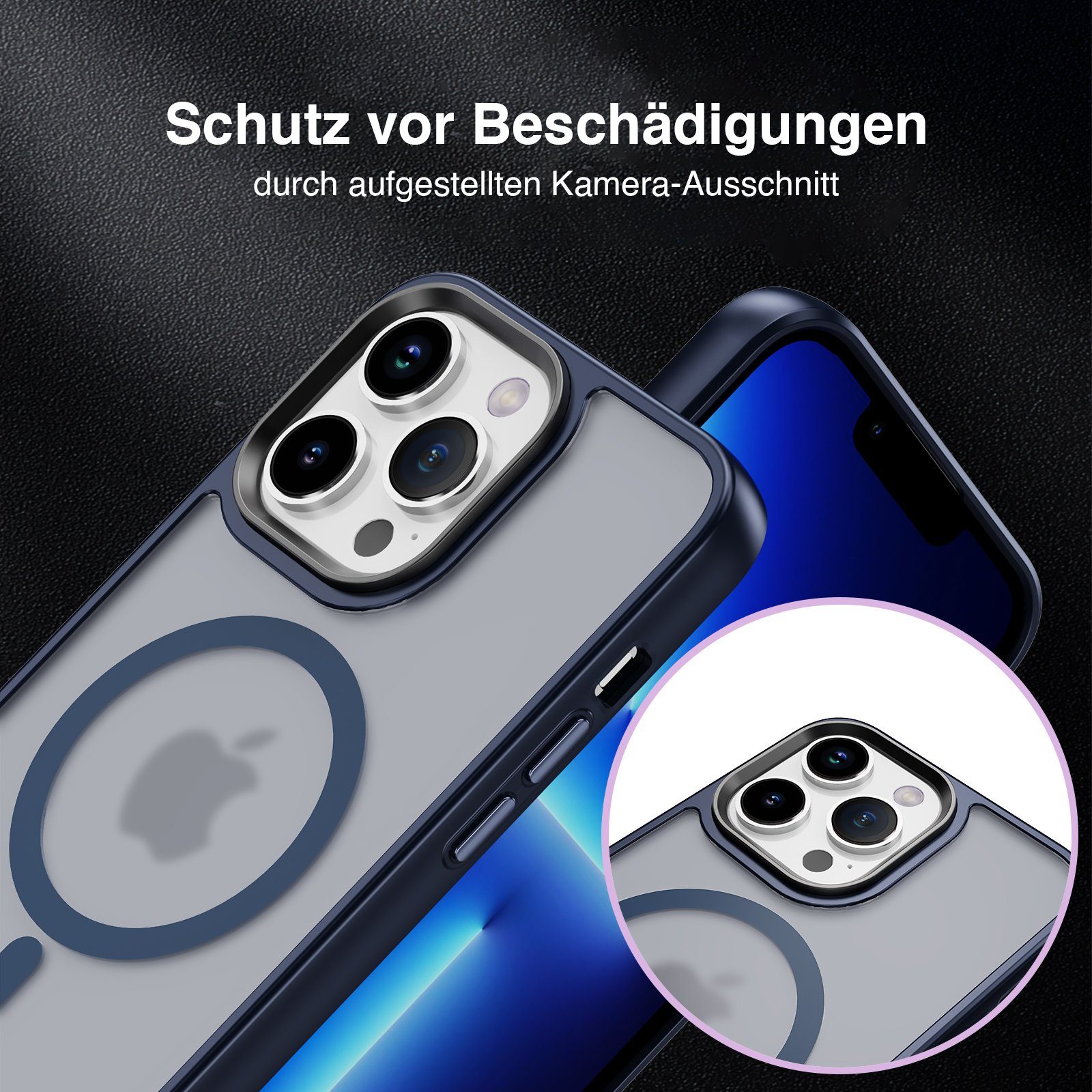 Tec-Expert Handyhülle Magnet Hülle für Apple iPhone 13 Pro 6.1 Zoll, 6.1, kompatibel zu Magsafe magnetisches Laden
