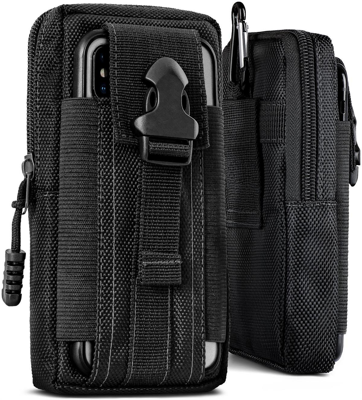 ONEFLOW Handyhülle ONEFLOW® Survival Case für Motorola Moto G04, Handy Gürteltasche aus Nylon mit Karabiner, Outdoor Handytasche
