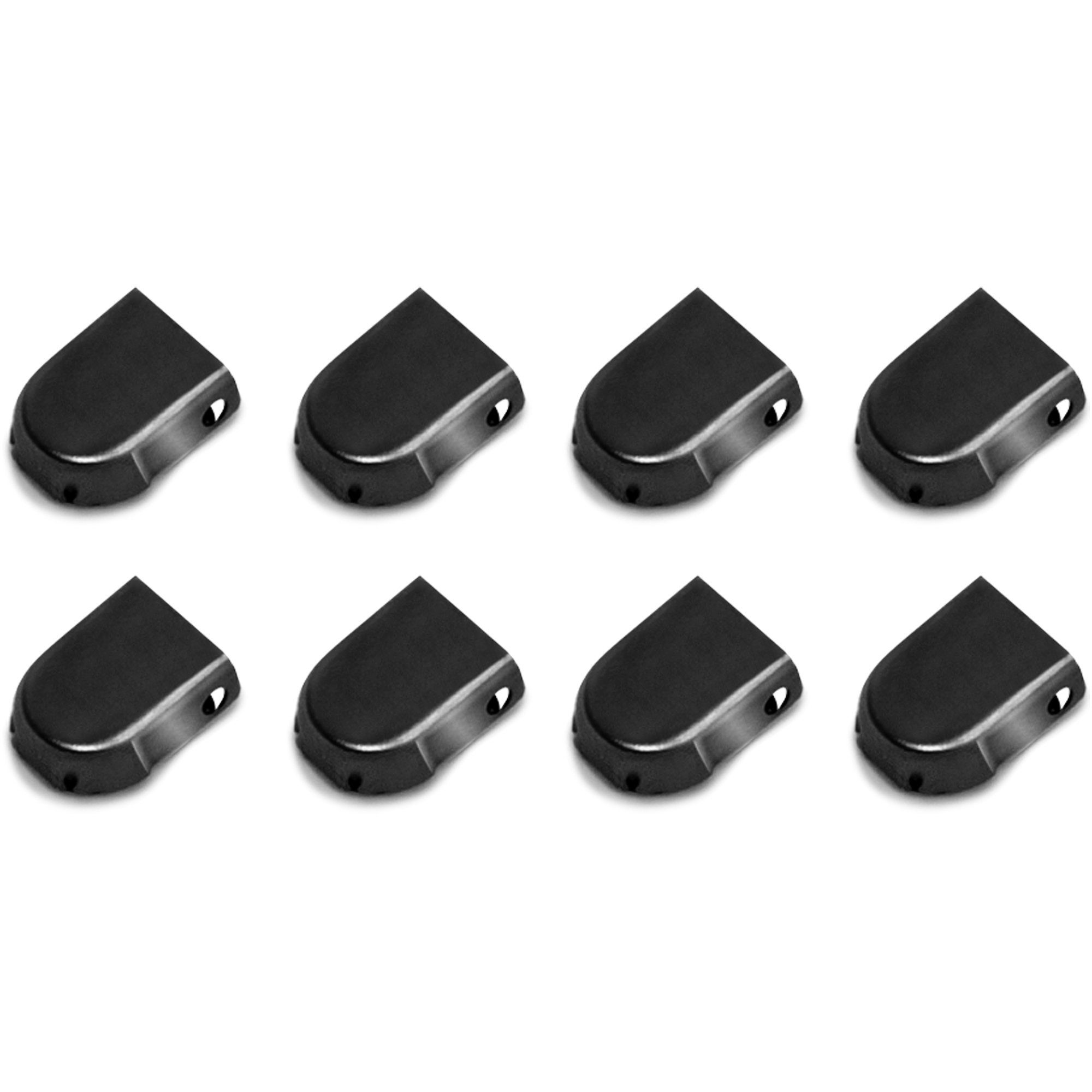 ELANOX Schnürsenkel 4 Stück für 2 Paar Schuhe elastische Schnürsenkel mit Clips, inkl. Enden (Clips) - 8 St. in silber