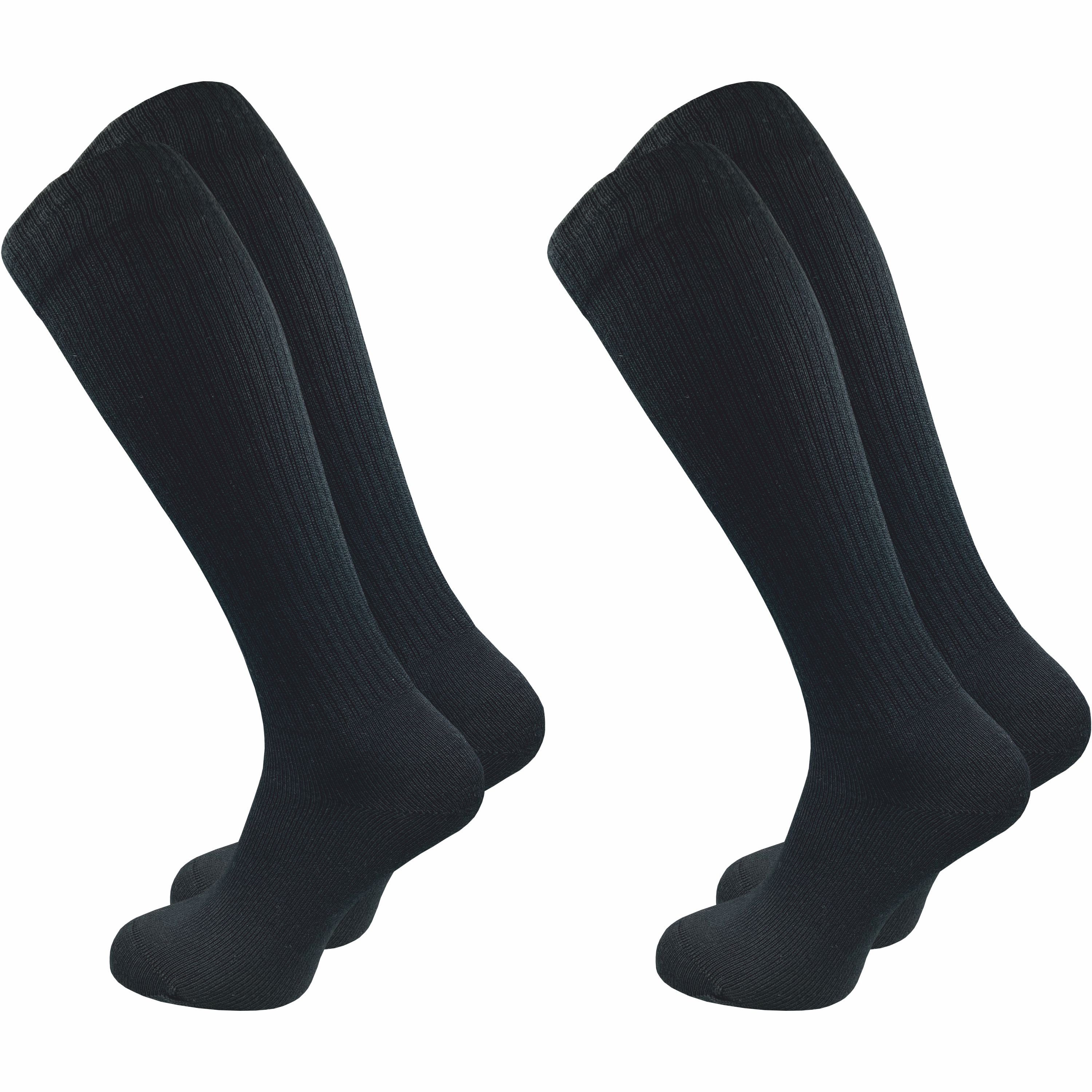 aus Streifen, Damen für weiß Kniestrümpfe GAWILO schwarz, Baumwolle Retro mit stylischen Wandern Paar) Look im auch (2 geeignet sportlichen Socken zum - & Knielange
