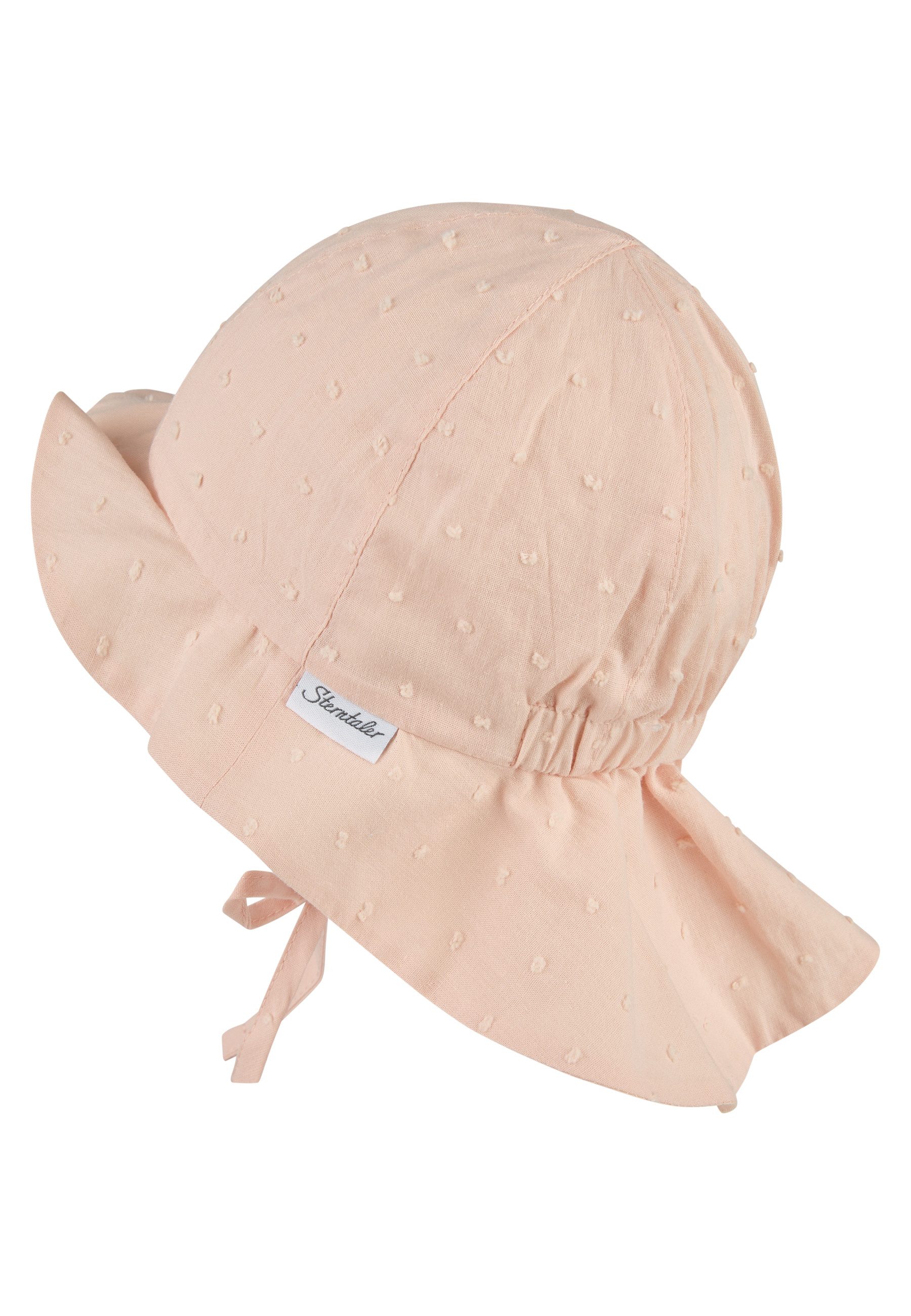 Sterntaler® Sonnenhut Sonnenhut 3D Punkte (1-St) Baumwoll-Sonnenhut, 3D-Punkte, Gummi, Band, Nackenschutz, Bio