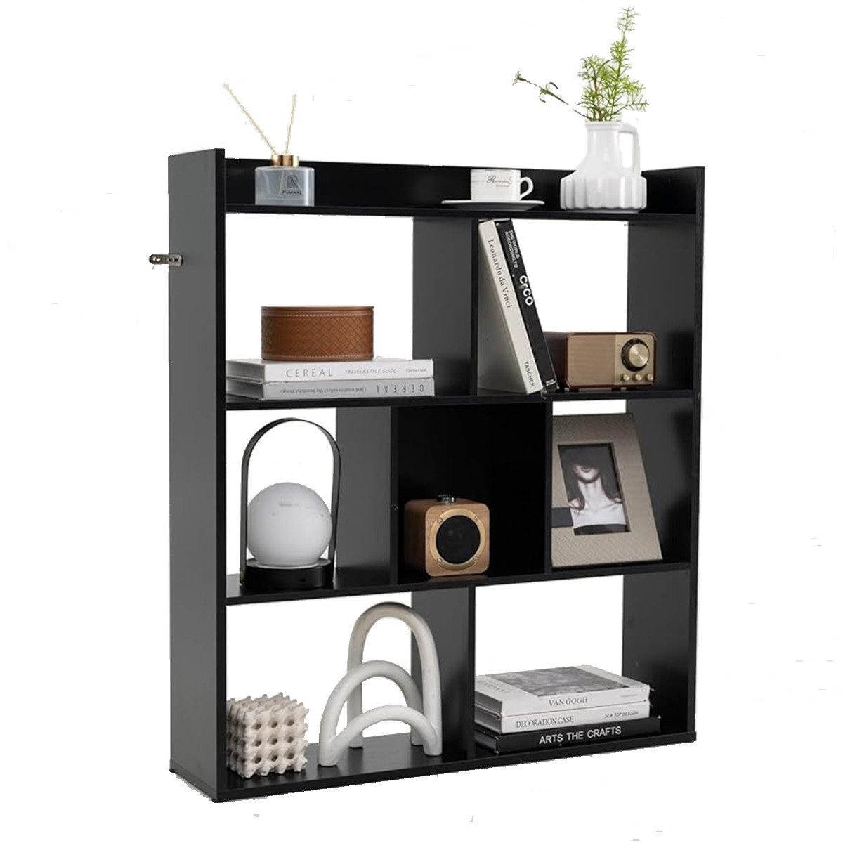 COSTWAY Bücherregal, mit 7 Würfeln & offener Ablage, Holz, 20x80x90cm günstig online kaufen
