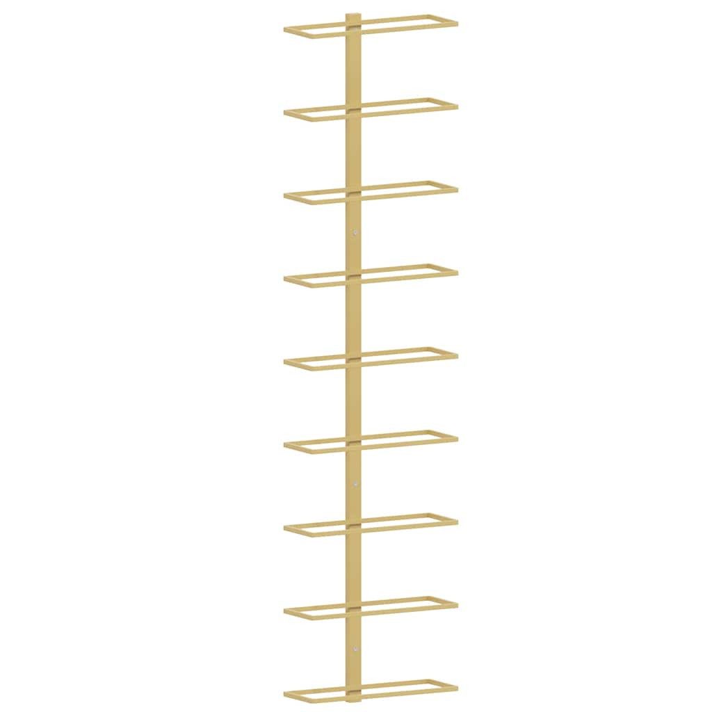furnicato Weinregal Wand-für 9 Flaschen Golden Eisen, 1-tlg.