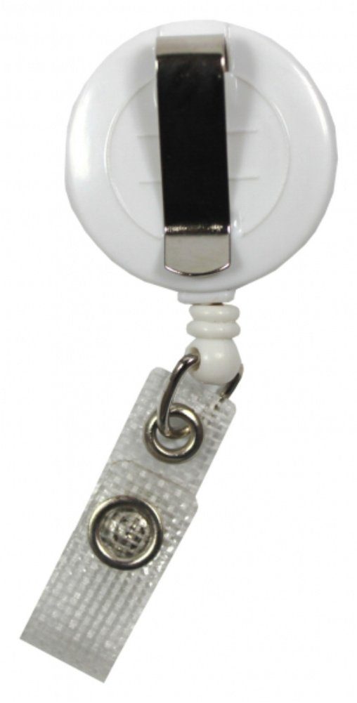 / (10-tlg), / Ausweishalter Form Jojo Ausweisclip runde Druckknopfschlaufe Schlüsselanhänger Kranholdt Weiß