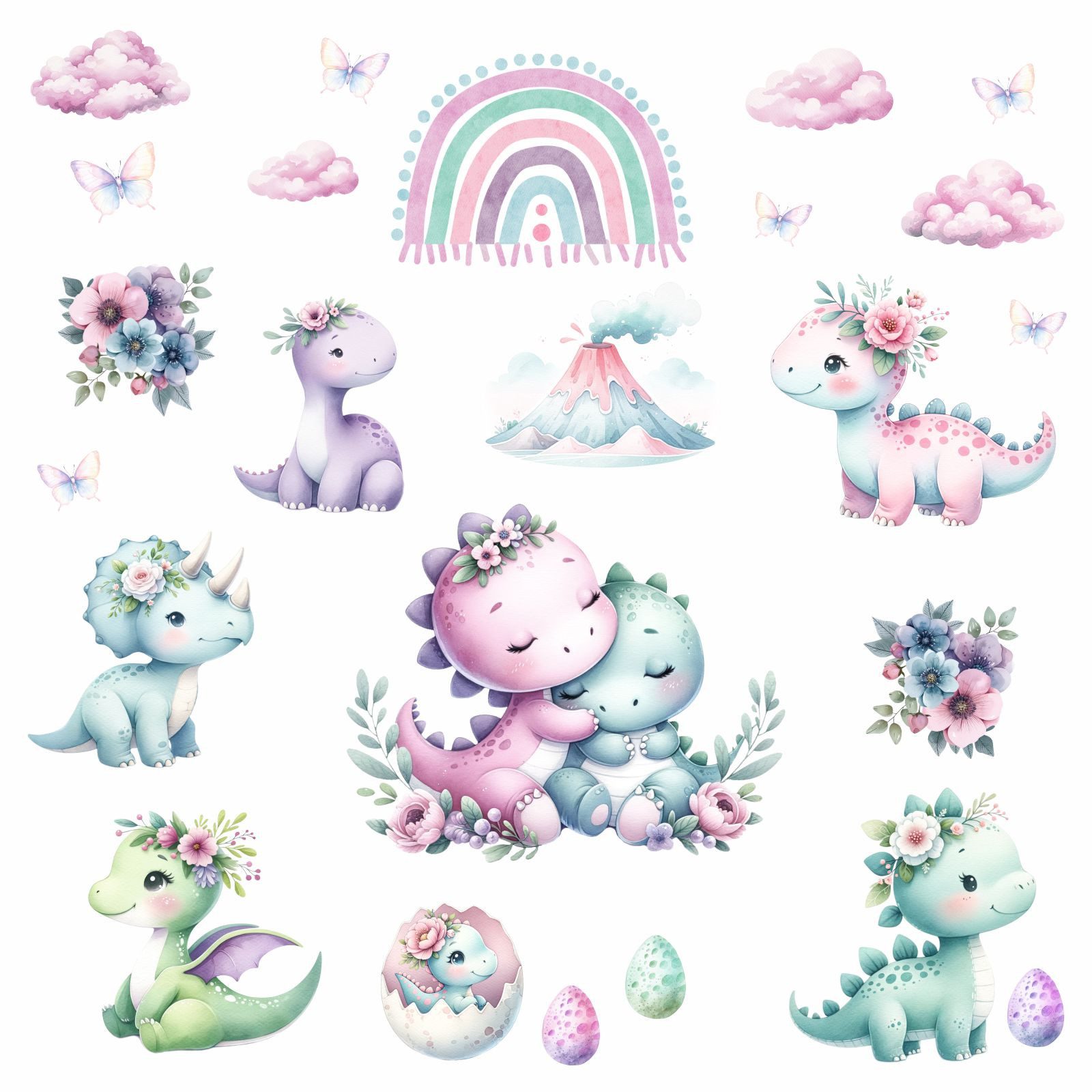 nikima Wandtattoo 272 Wandtattoo Dinomädchen