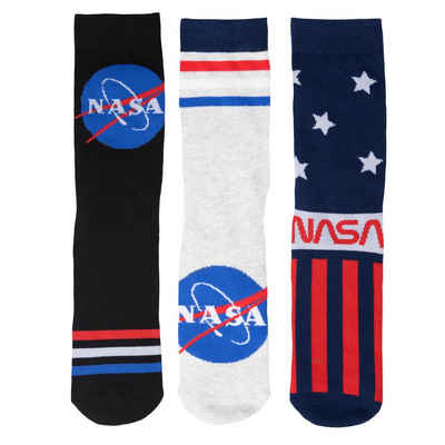 United Labels® Socken NASA Socken für Herren Mehrfarbig (3er Pack)
