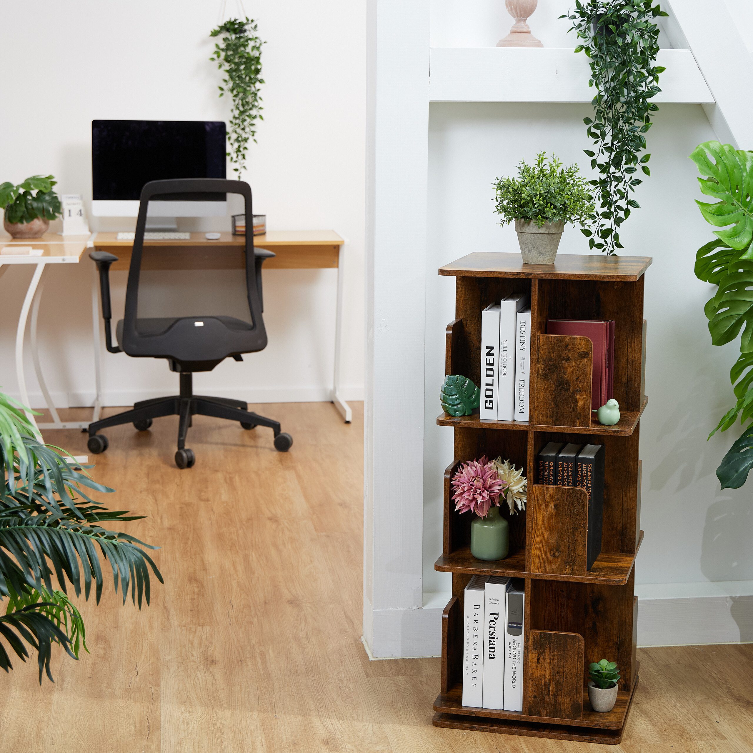 relaxdays Bücherregal Eckiges Bücherregal Industrial-Design, 3 günstig online kaufen