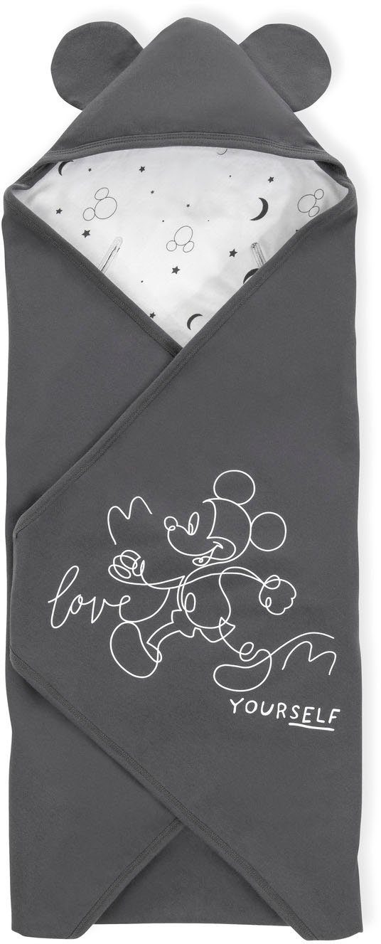 Snuggle Mouse Hauck, Dream mit Mickey »Snuggle Einschlagdecke, Mouse N Kapuze, Anthracite« N Einschlagdecke Babydecke Anthracite, Dream Mickey Baby Baby