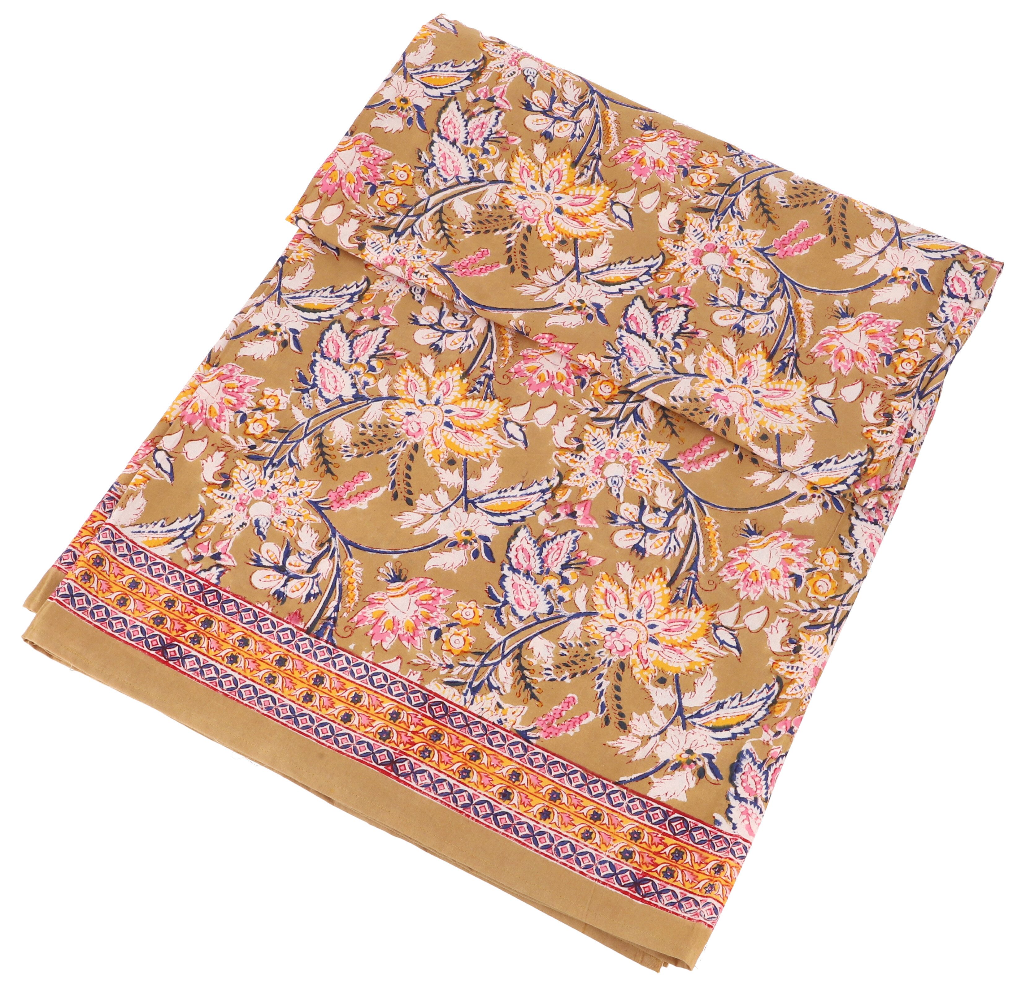 Guru-Shop Tagesdecke Blockdruck Tagesdecke, Bett & Sofaüberwurf,..