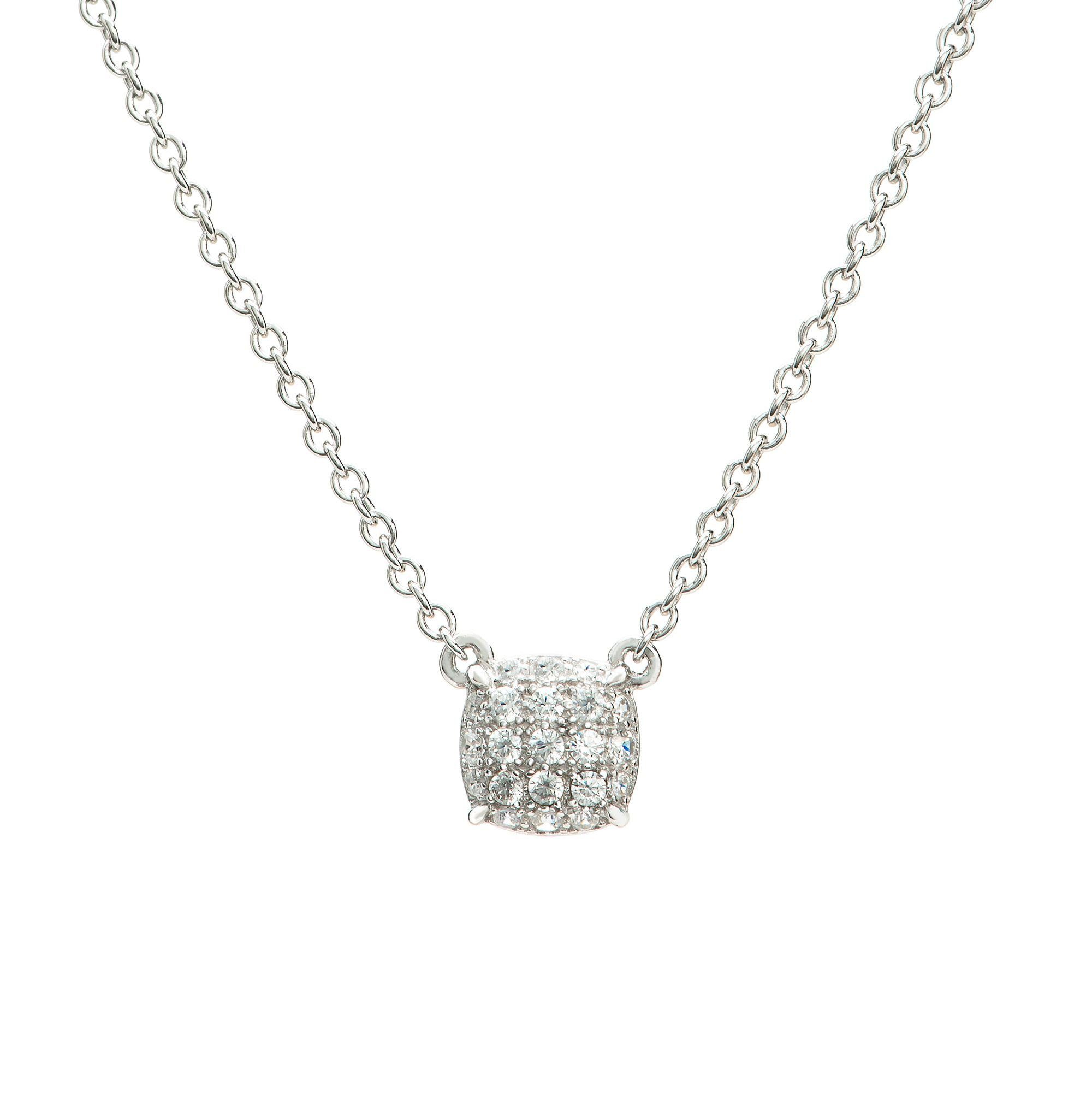 Eye Candy Collier ECJ-NL0084, 925er Sterling-Silber Collier mit einem Anhänger und Zirkonia