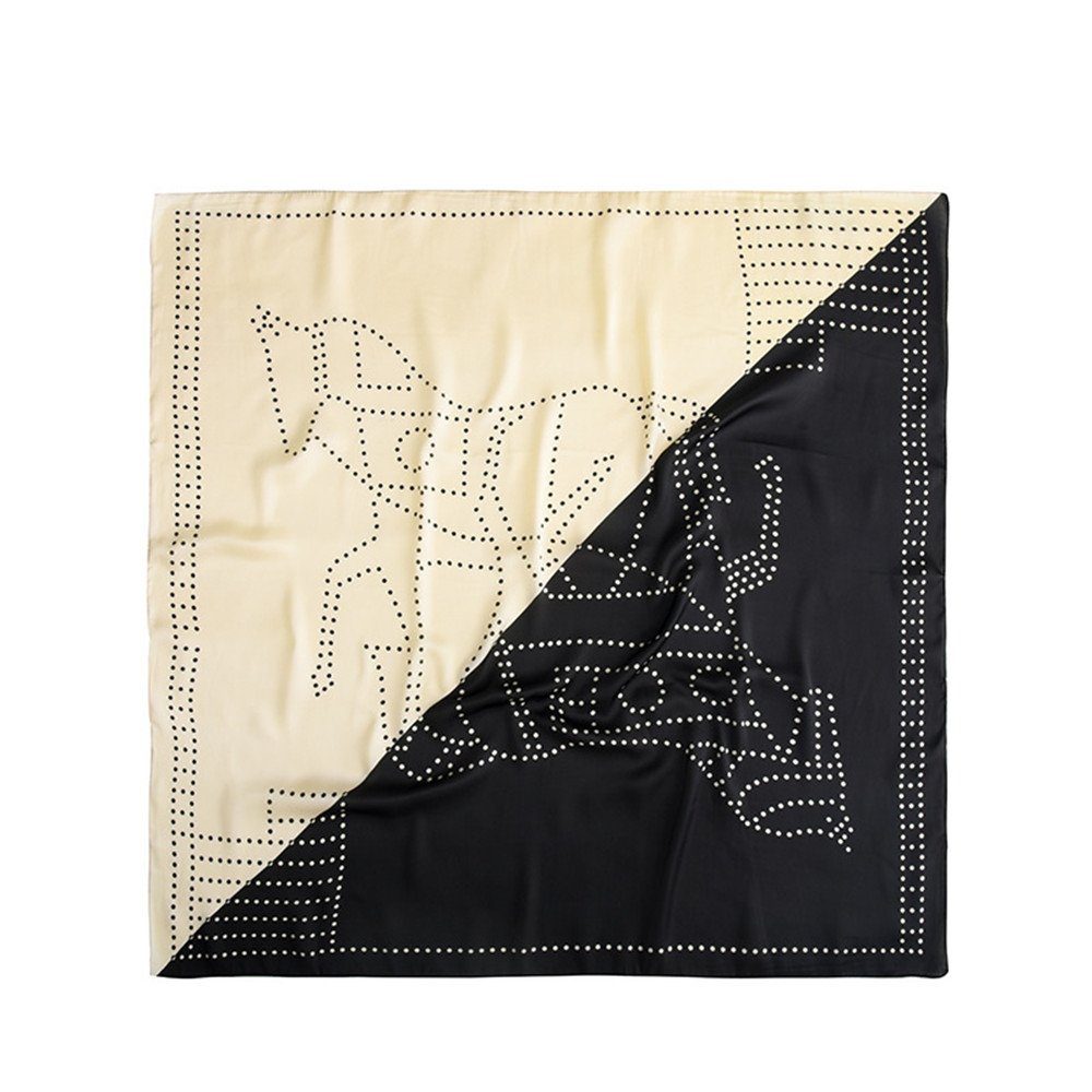 XDeer Bandana Quadratisch Schal,Multifunktionstuch Faux mit white Paisley-Muster, Seidentuch Seidenschal Vierecktuch Größen Kopftuch Mehrere