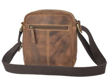 Greenburry Umhängetasche "Vintage" Leder, Schultertasche, Herrentasche 18x21cm, antik Look